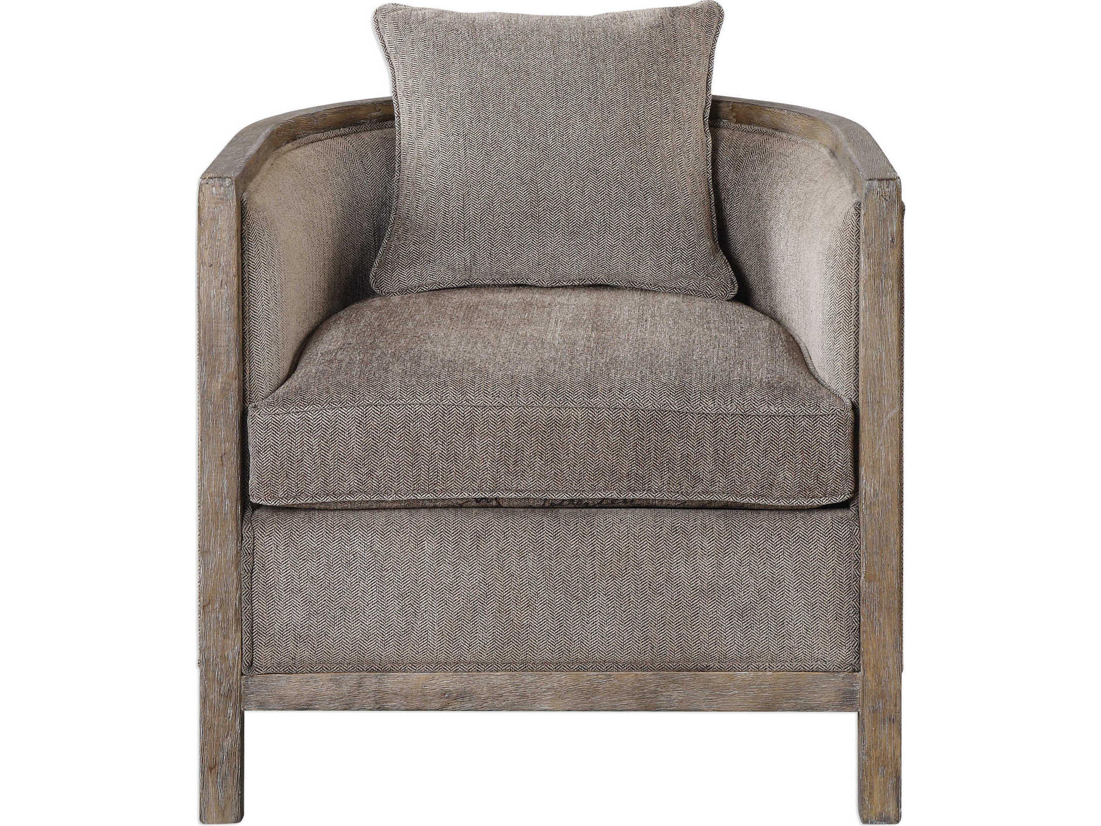 Uttermost Viaggio Gray Fabric Accent Chair