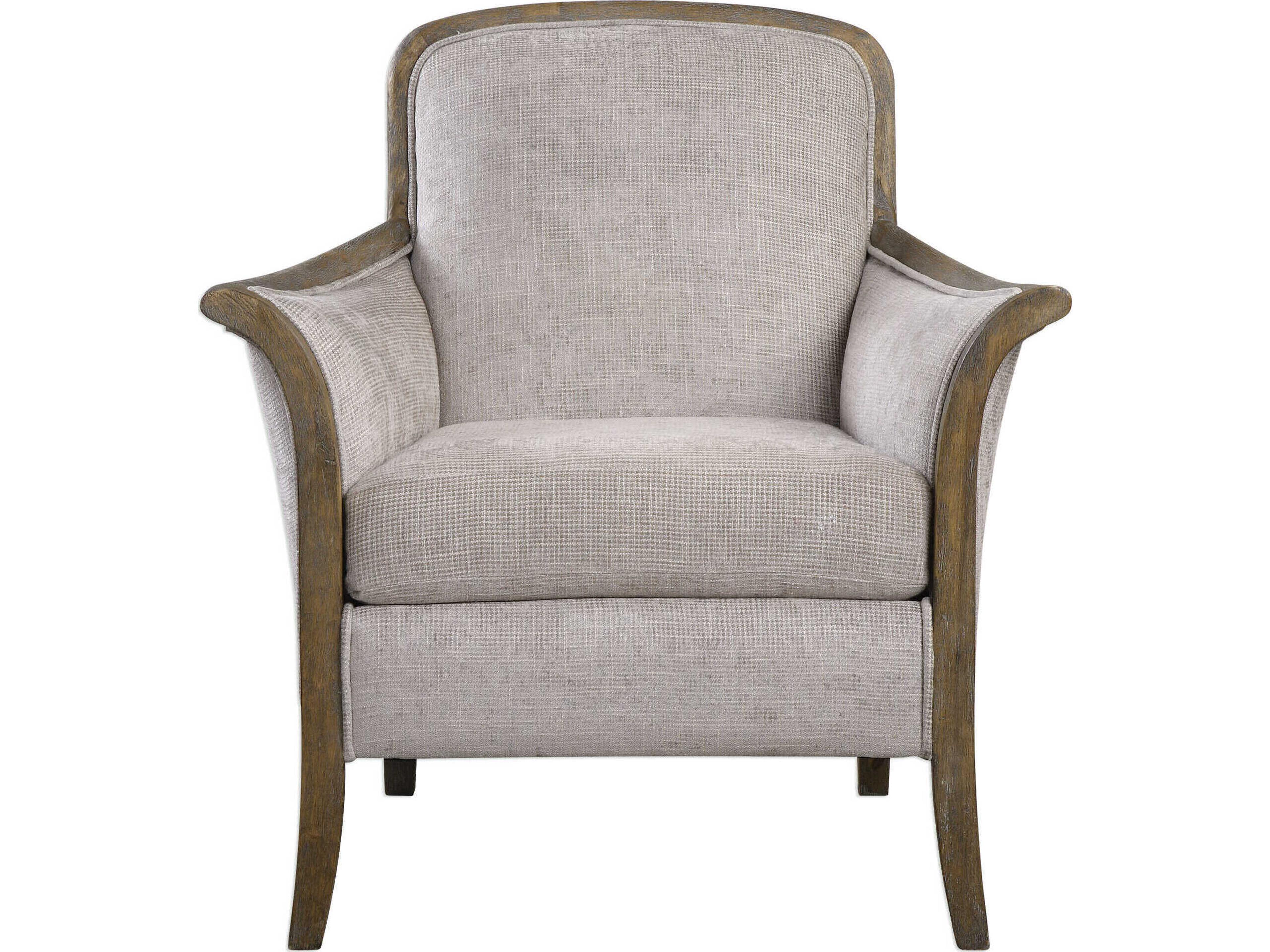 Uttermost Brittoney Gray Fabric Accent Chair