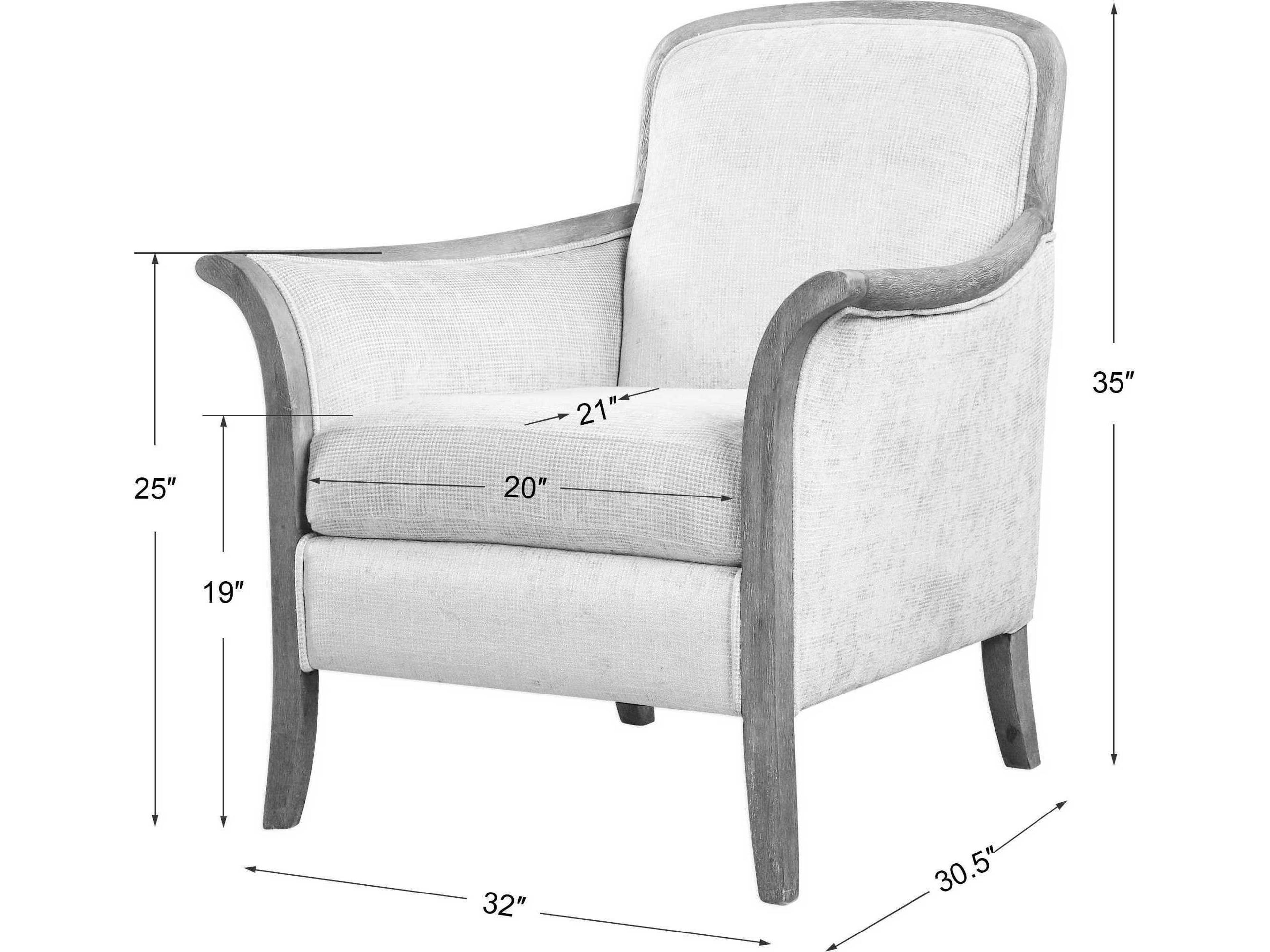 Uttermost Brittoney Gray Fabric Accent Chair