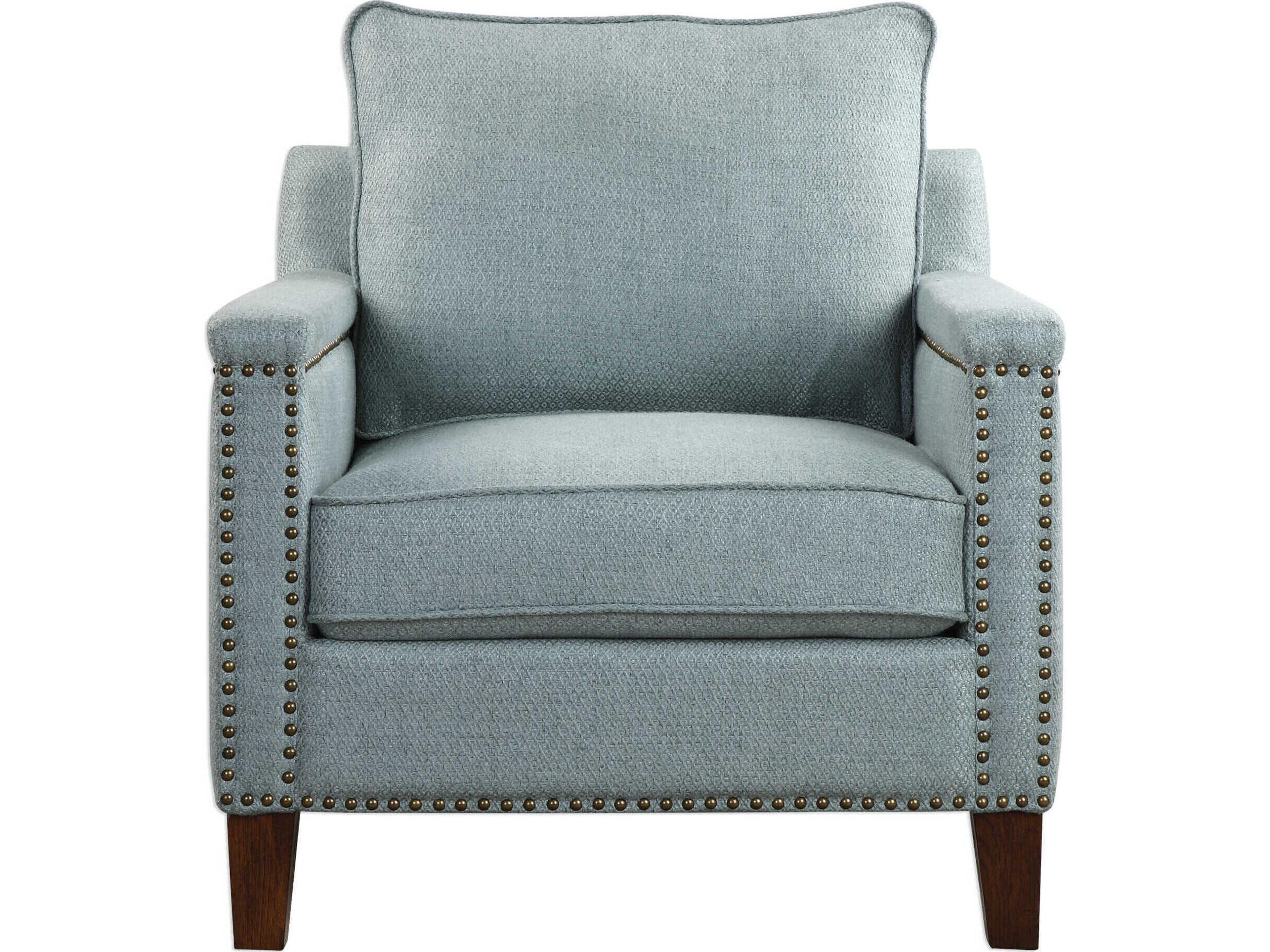 Uttermost Charlotta Blue Fabric Accent Chair