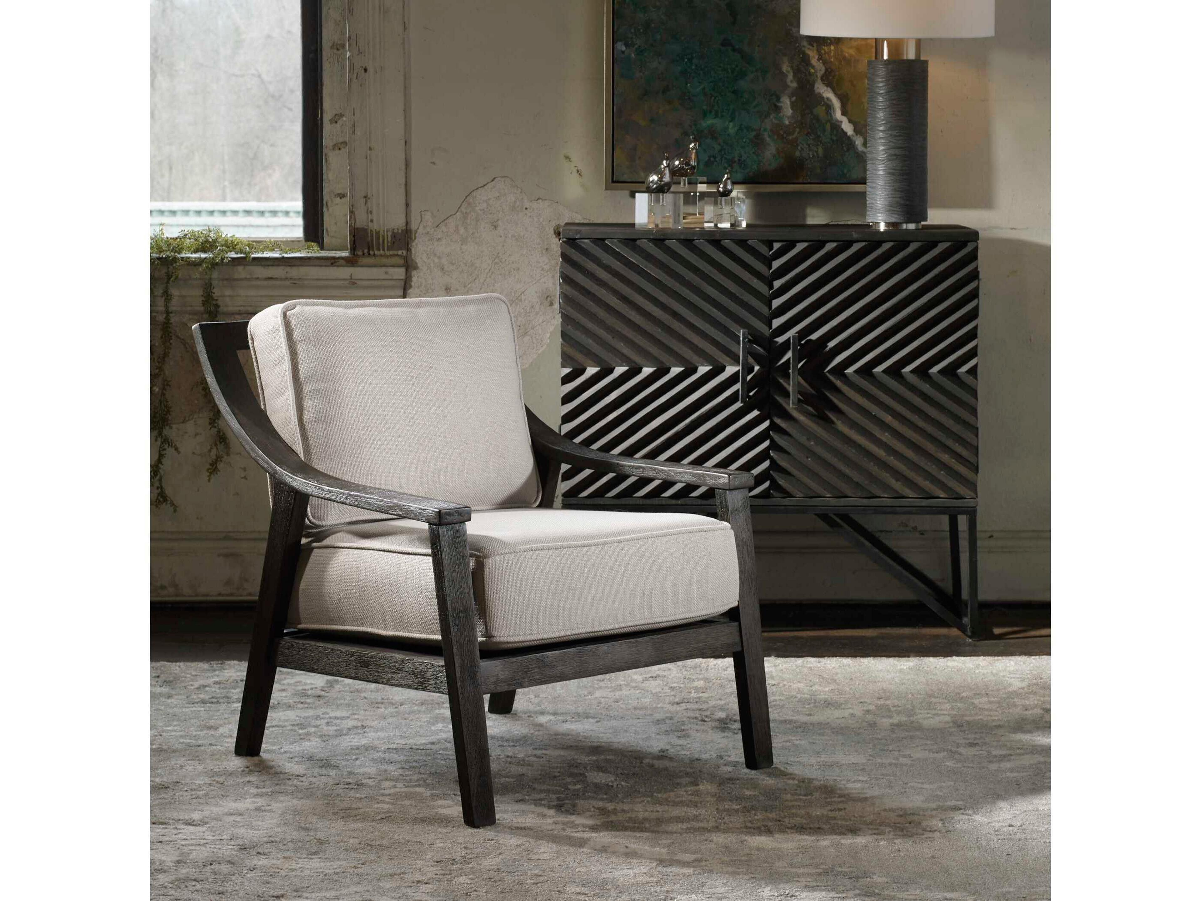 Uttermost Lyle Beige Fabric Accent Chair