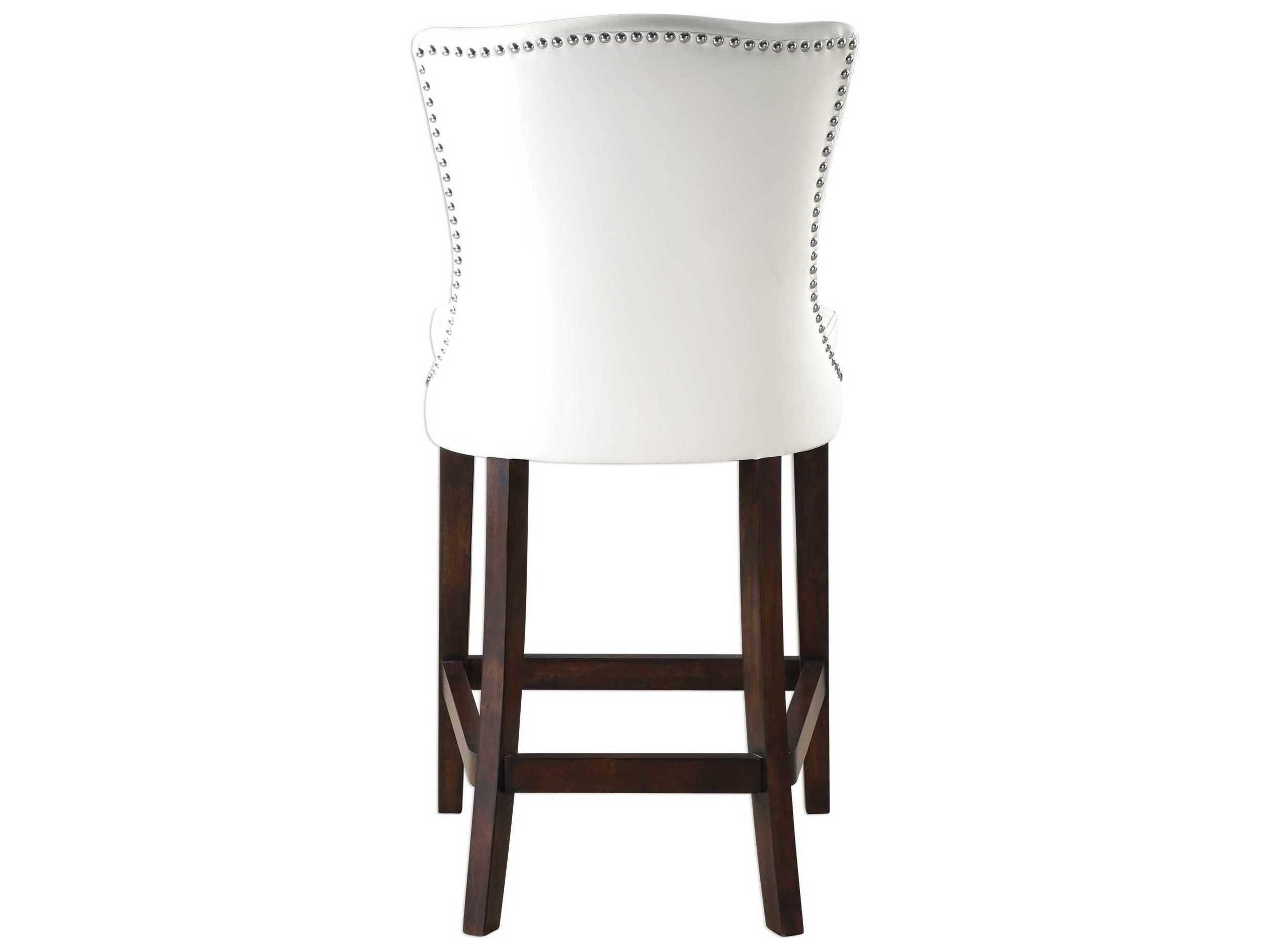 Uttermost Dariela Birch Wood Cream White Counter Stool