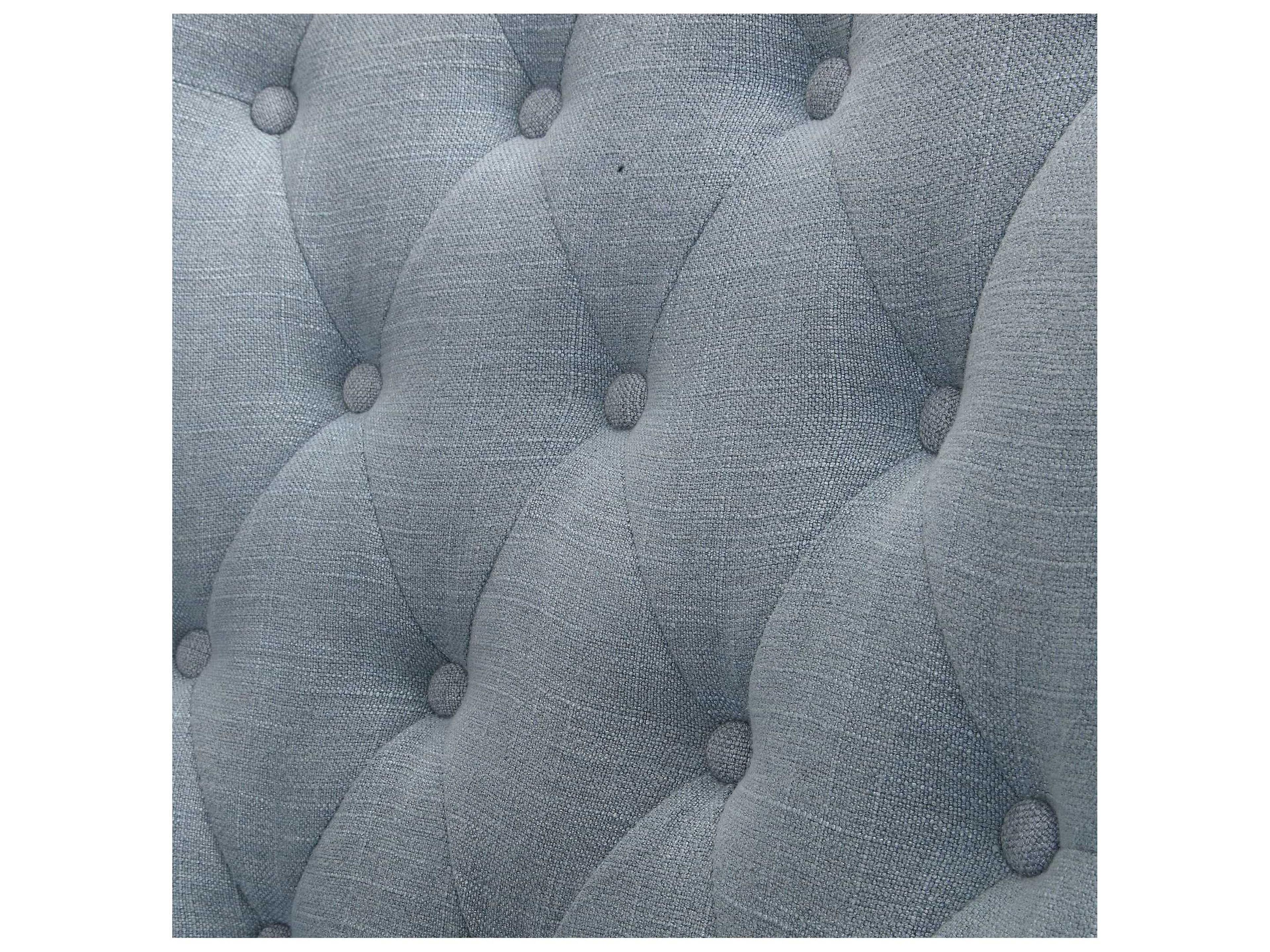 Uttermost Rioni Tufted Oak Wood Blue Upholstered Side Dining Chair