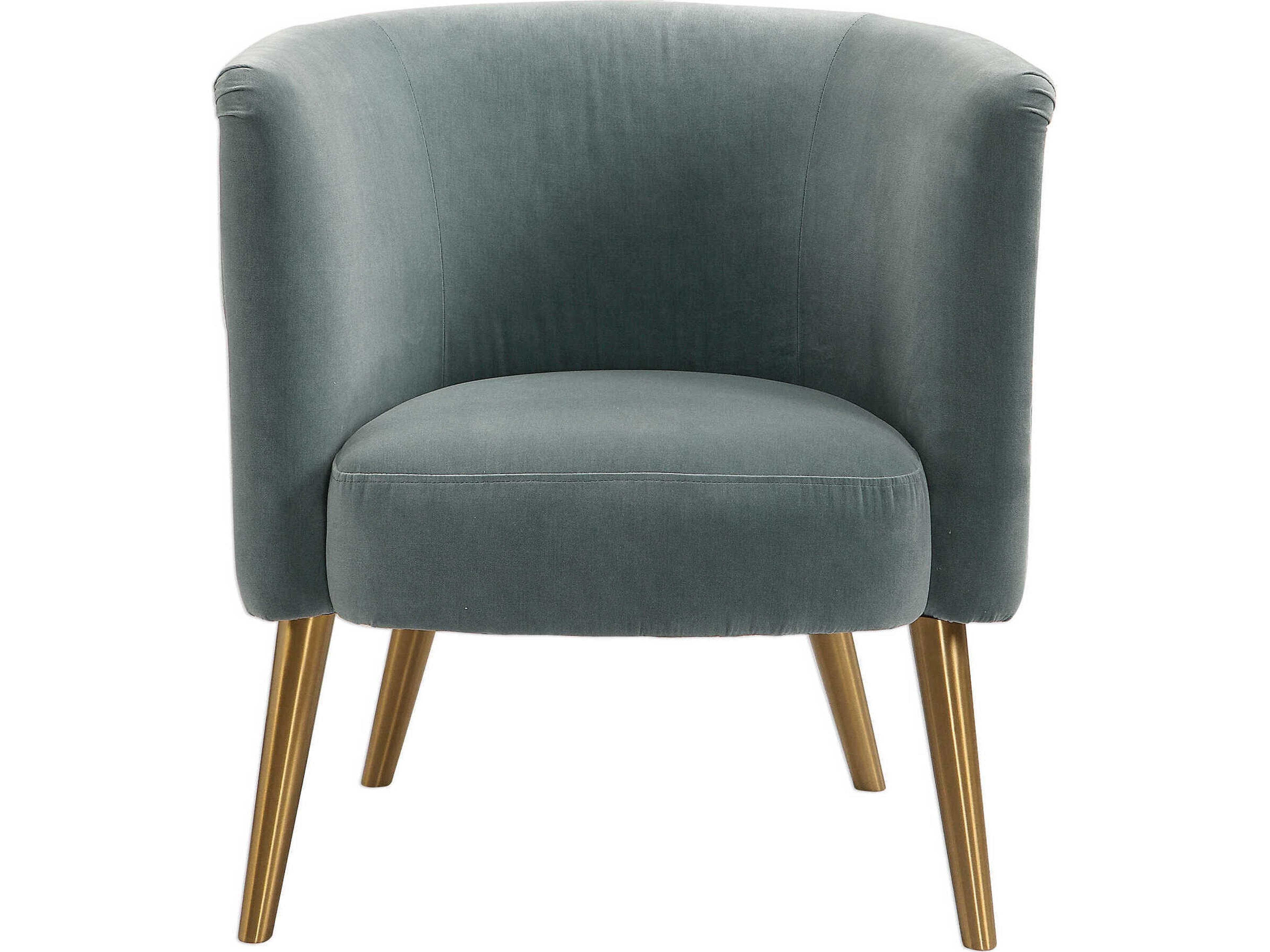 Uttermost Haider Blue Tufted Accent Chair