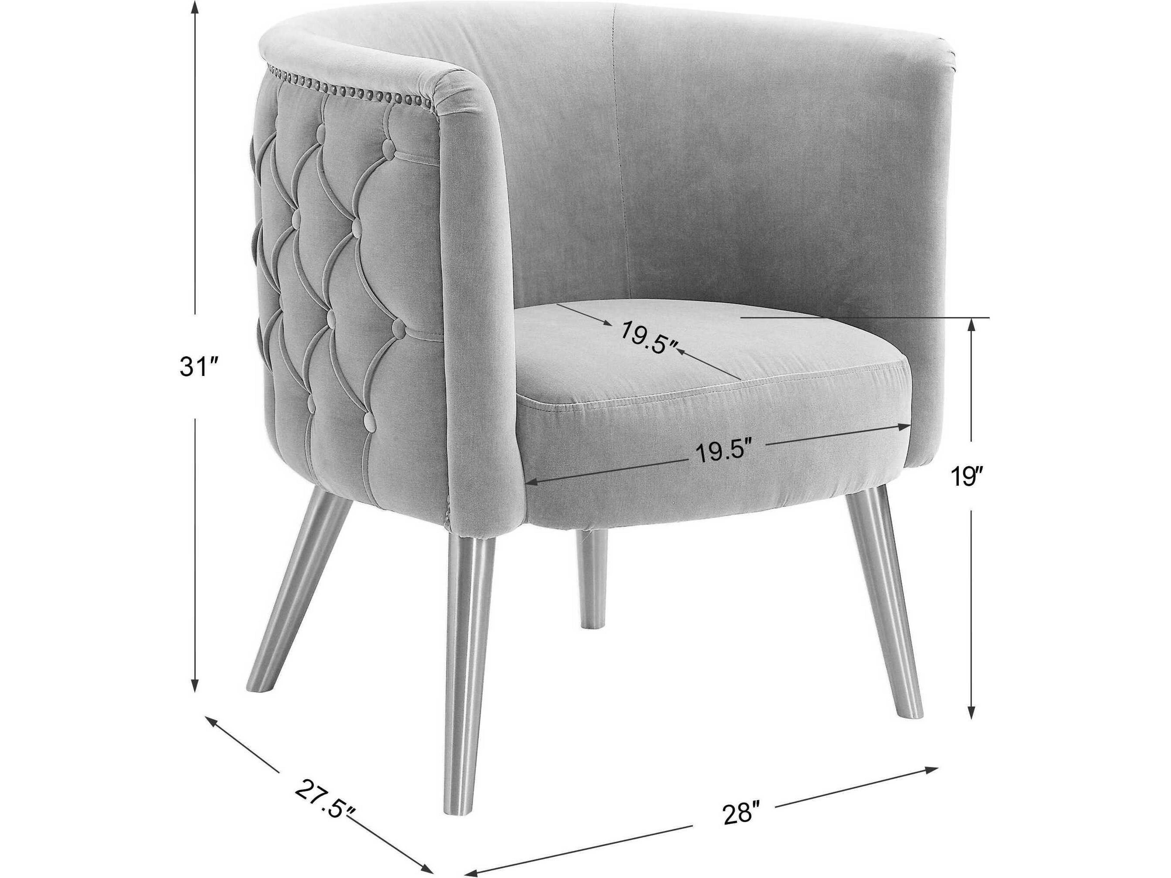 Uttermost Haider Blue Tufted Accent Chair