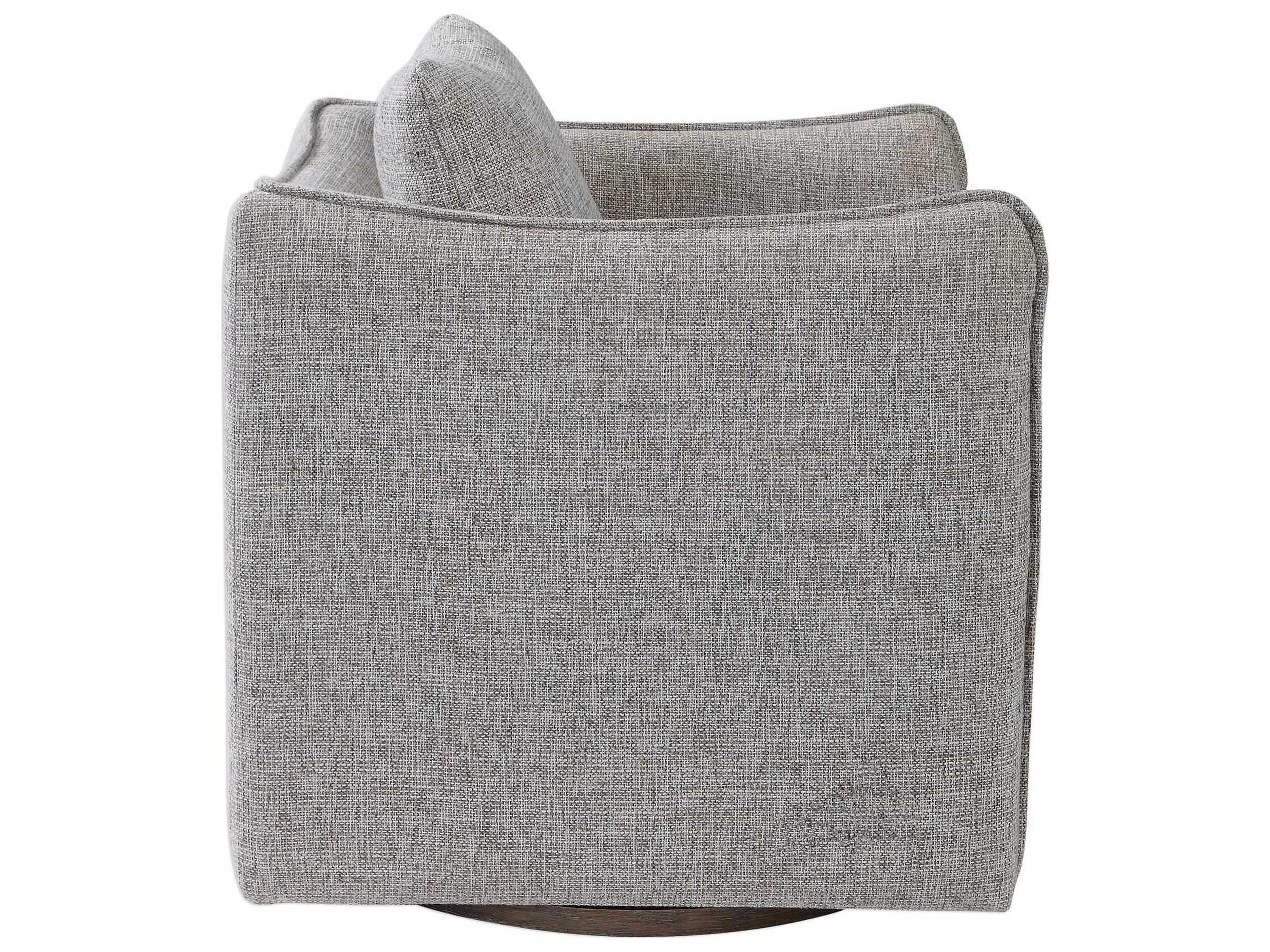 Uttermost Corben Swivel Gray Fabric Accent Chair