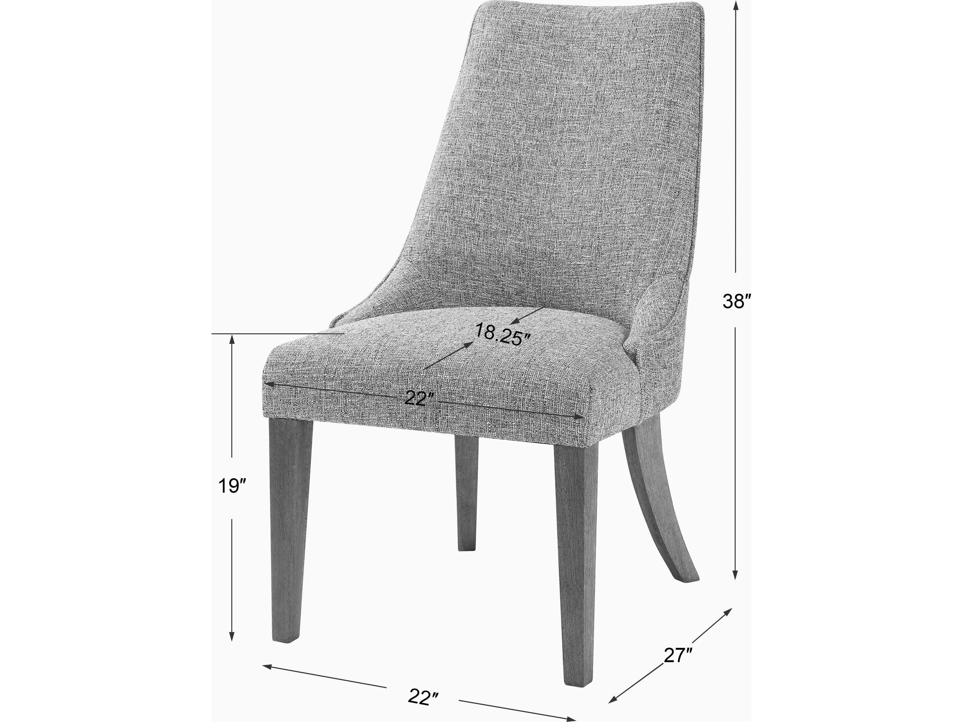 Uttermost Daxton Birch Wood Brown Upholstered Side Dining Chair