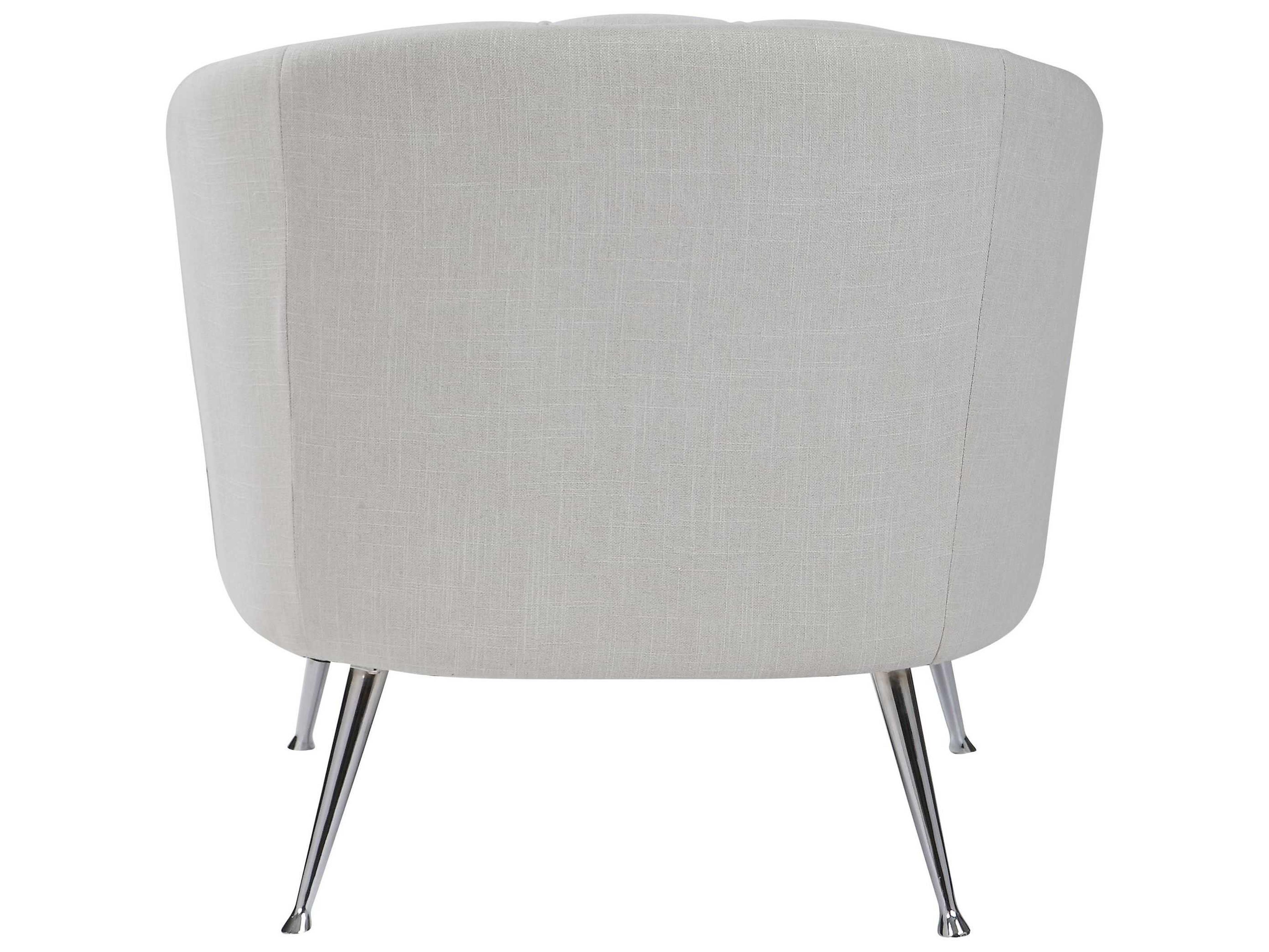 Uttermost Janie Cream Fabric Tufted Accent Chair