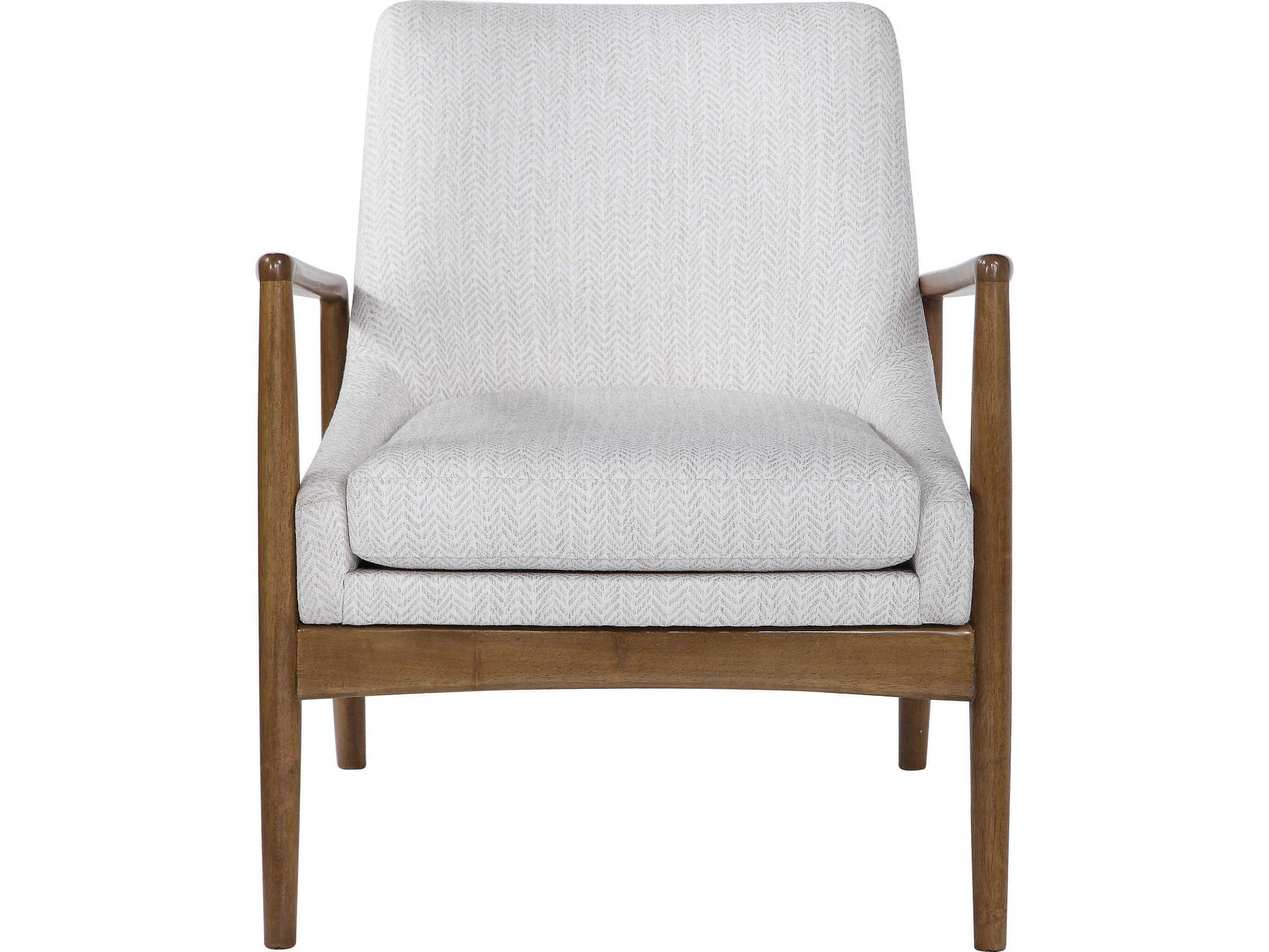 Uttermost Bev White Fabric Accent Chair