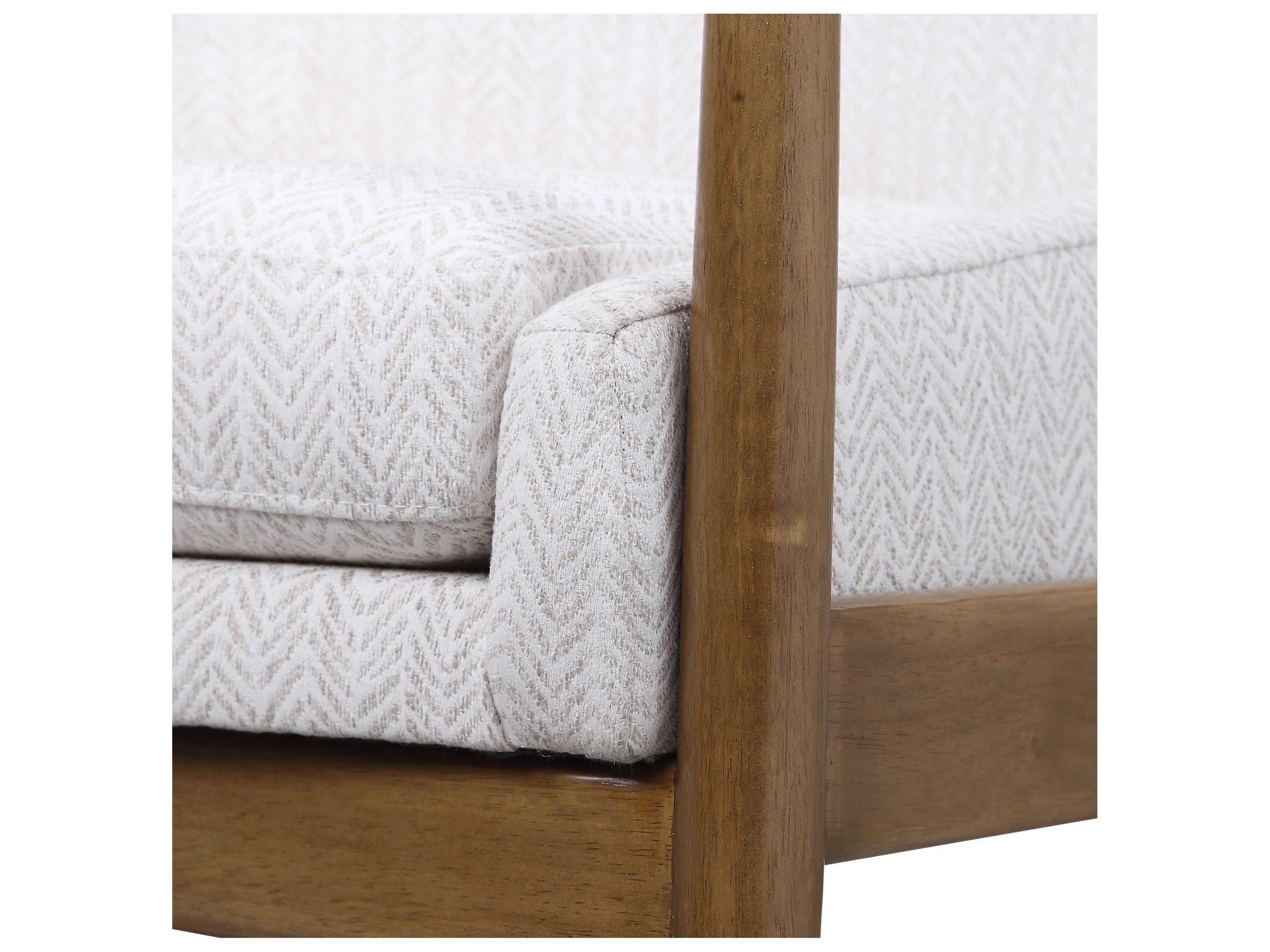 Uttermost Bev White Fabric Accent Chair