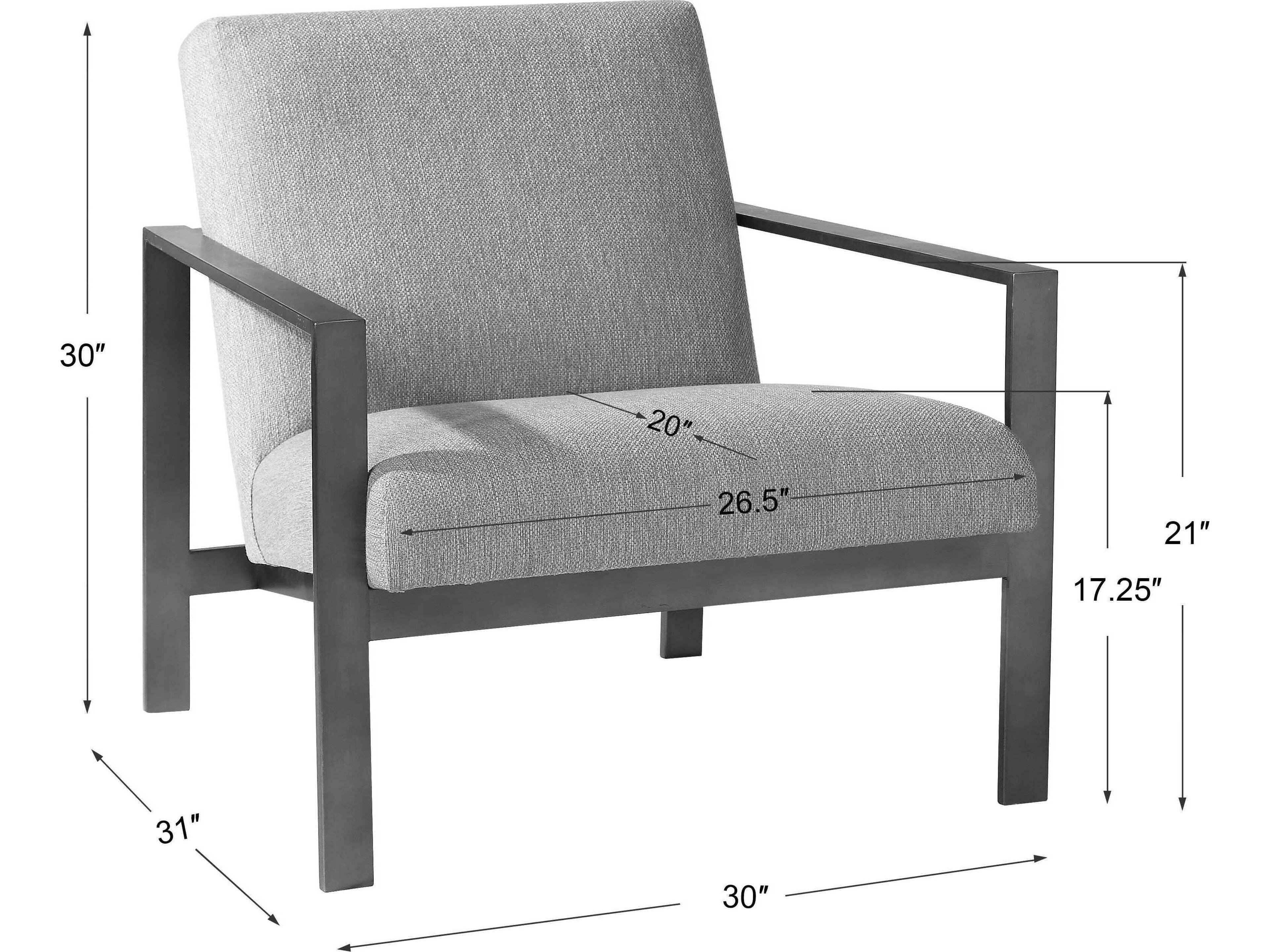 Uttermost Wills Beige Fabric Accent Chair