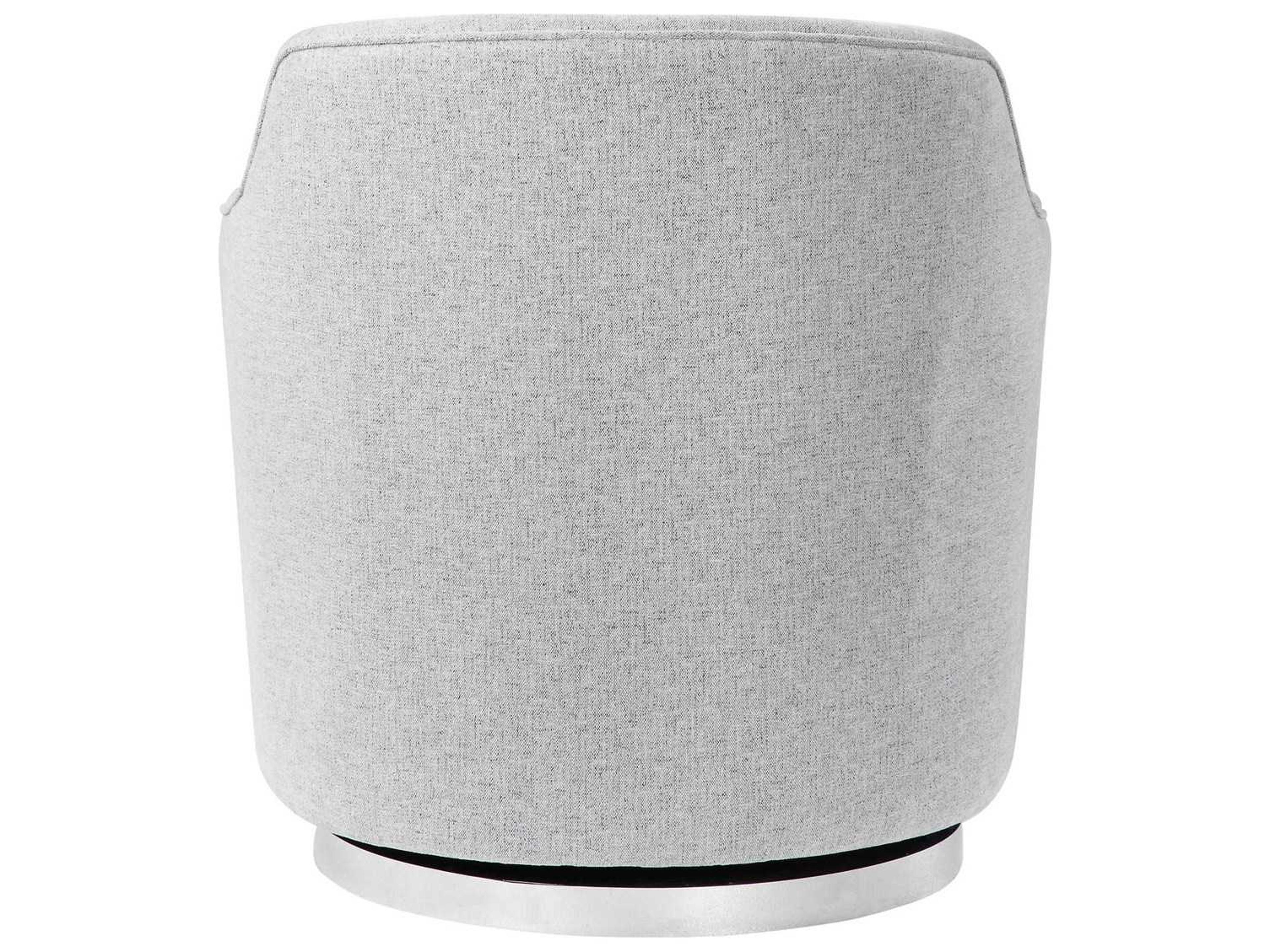 Uttermost Hobart Swivel Gray Fabric Accent Chair