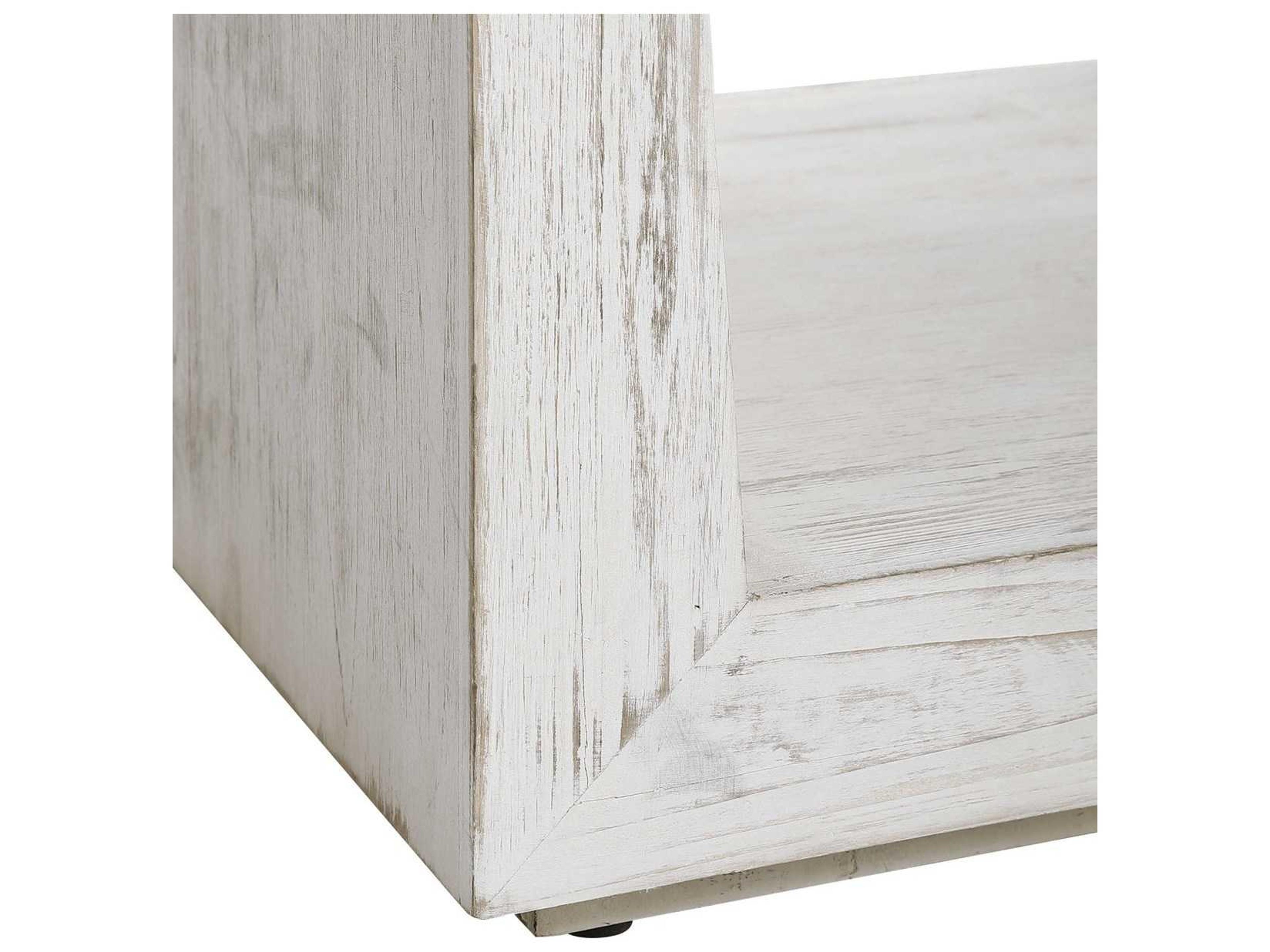 Uttermost Cabana White Upholstered Accent Bench