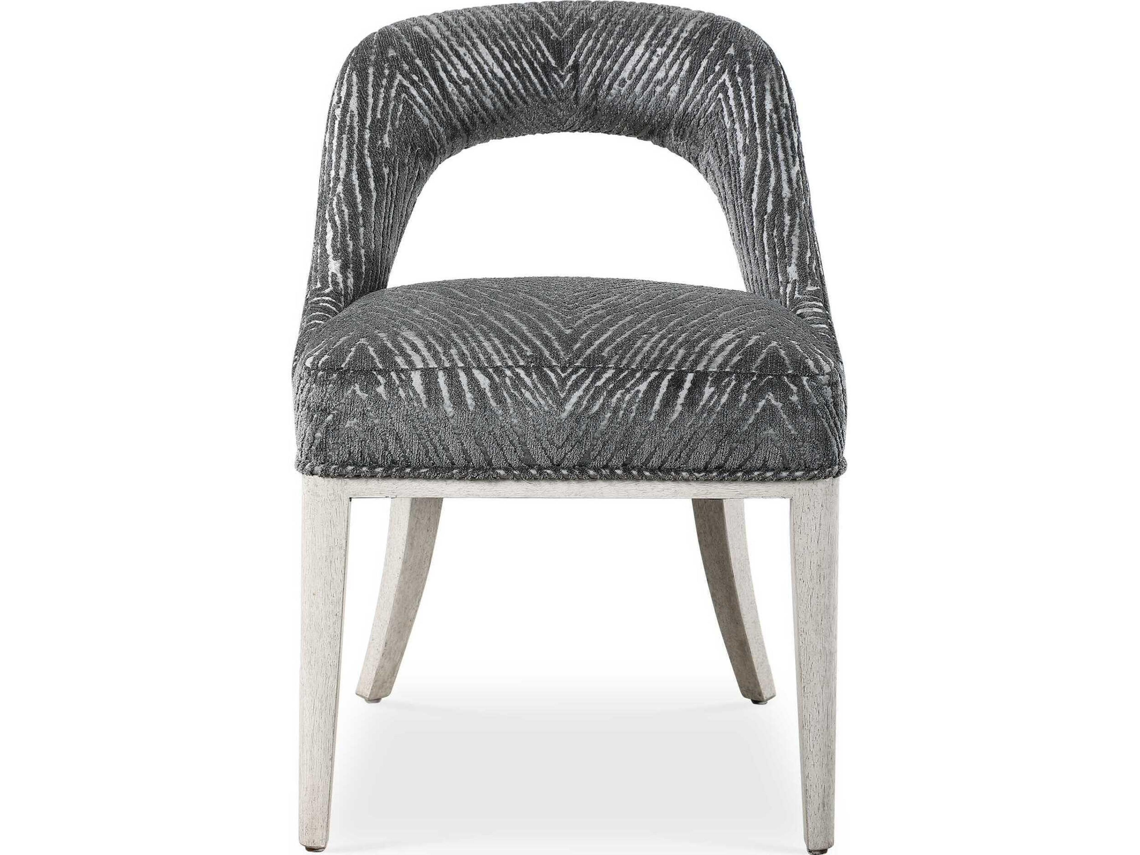 Amalia Rubberwood Gray Upholstered Side Dining Chair Set of 2