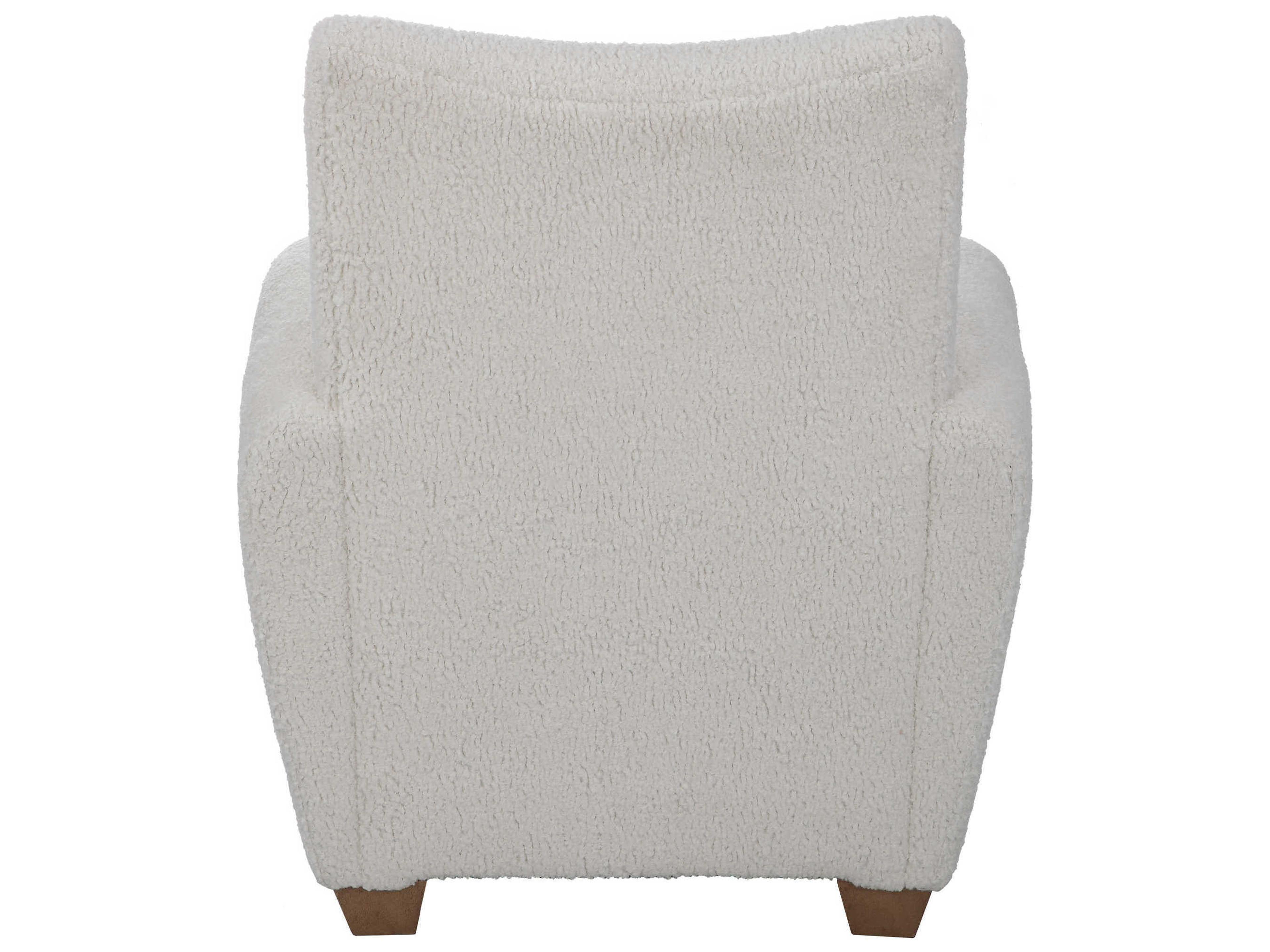 Uttermost Teddy White Fabric Accent Chair