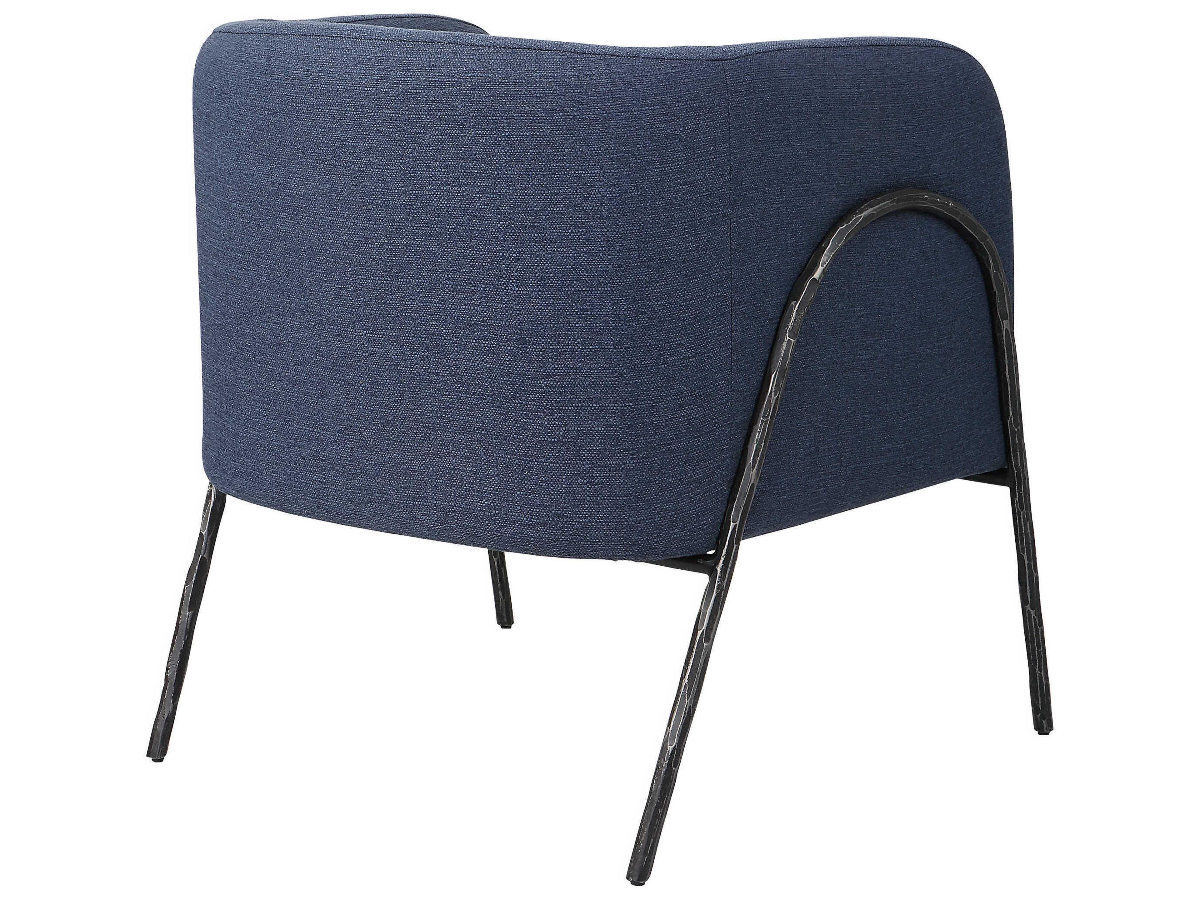 Uttermost Jacobsen Blue Fabric Accent Chair