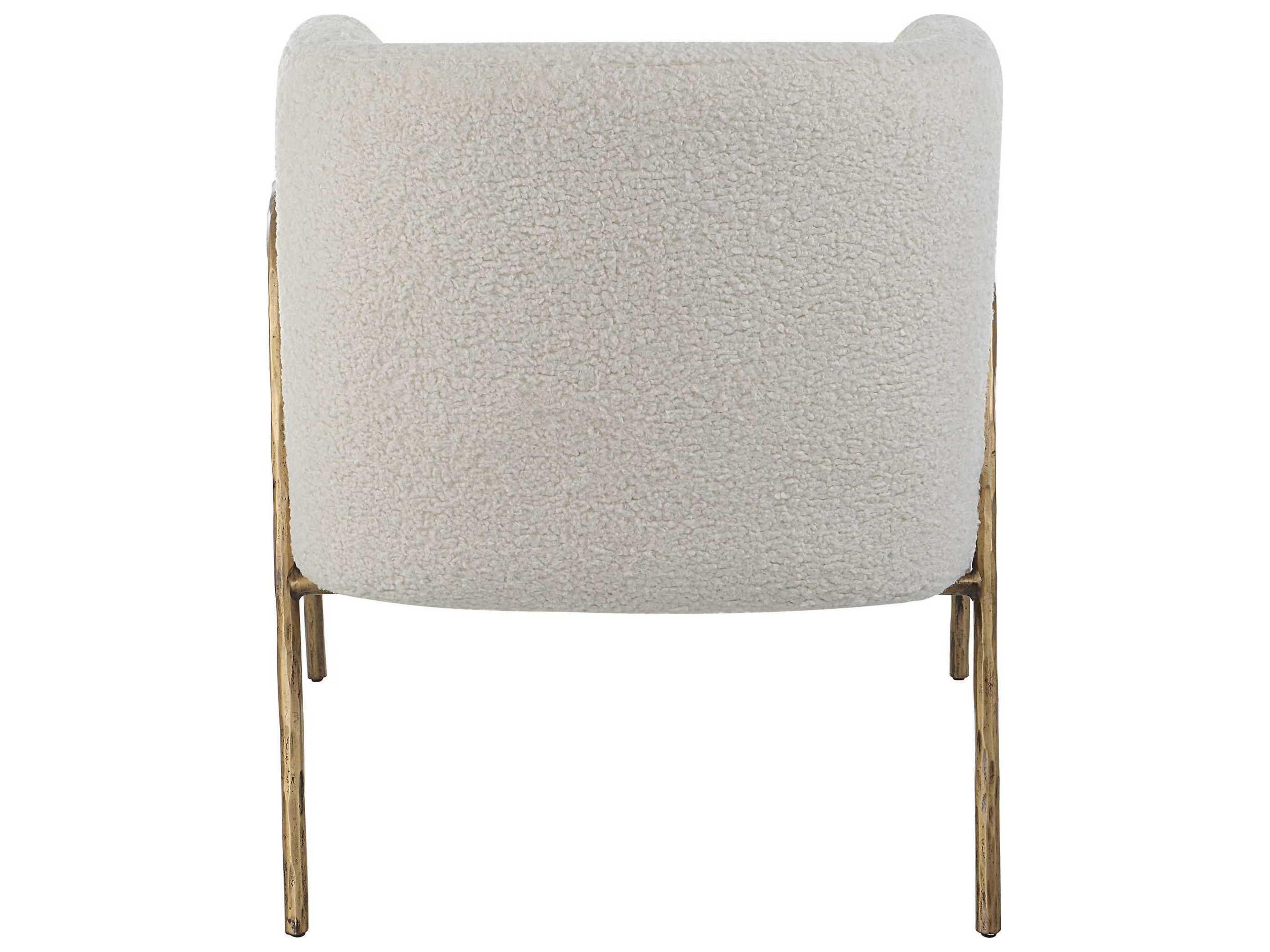 Uttermost Jacobsen White Fabric Accent Chair