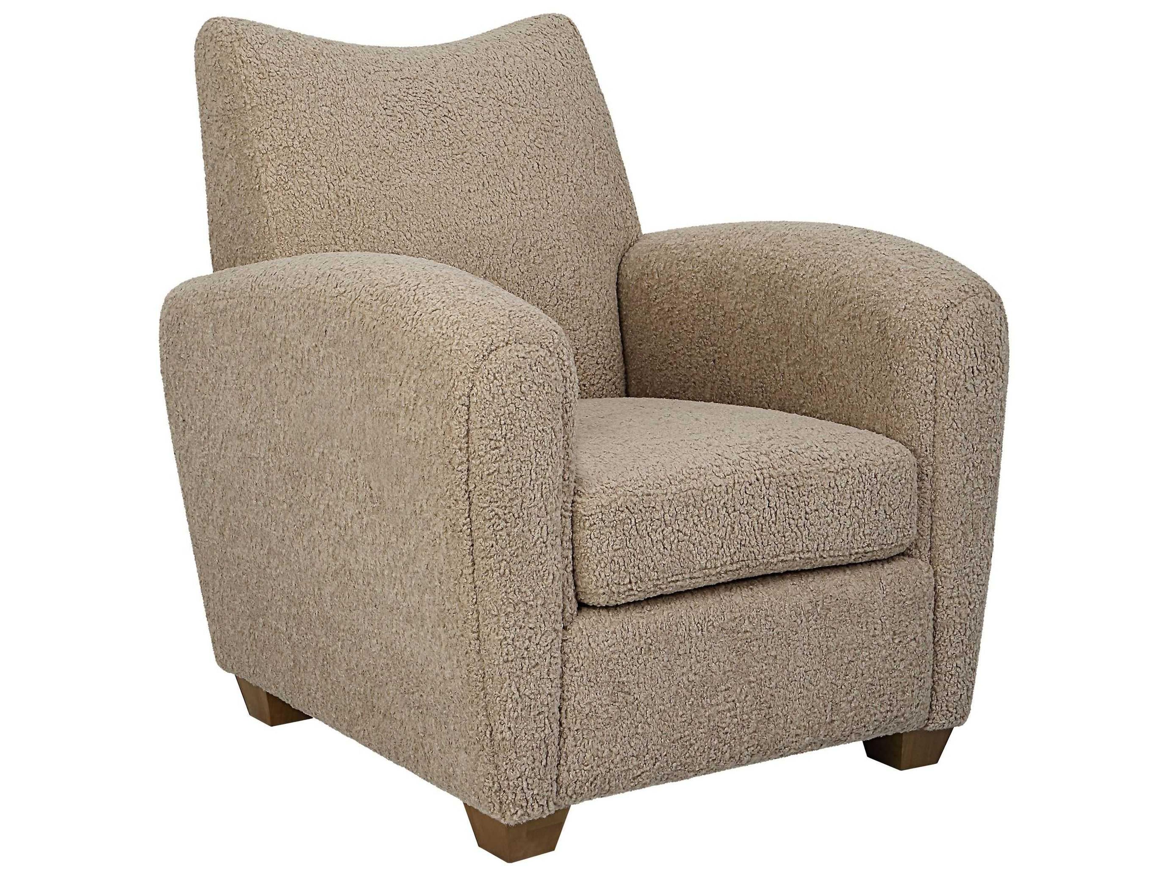 Teddy Tan Fabric Accent Chair