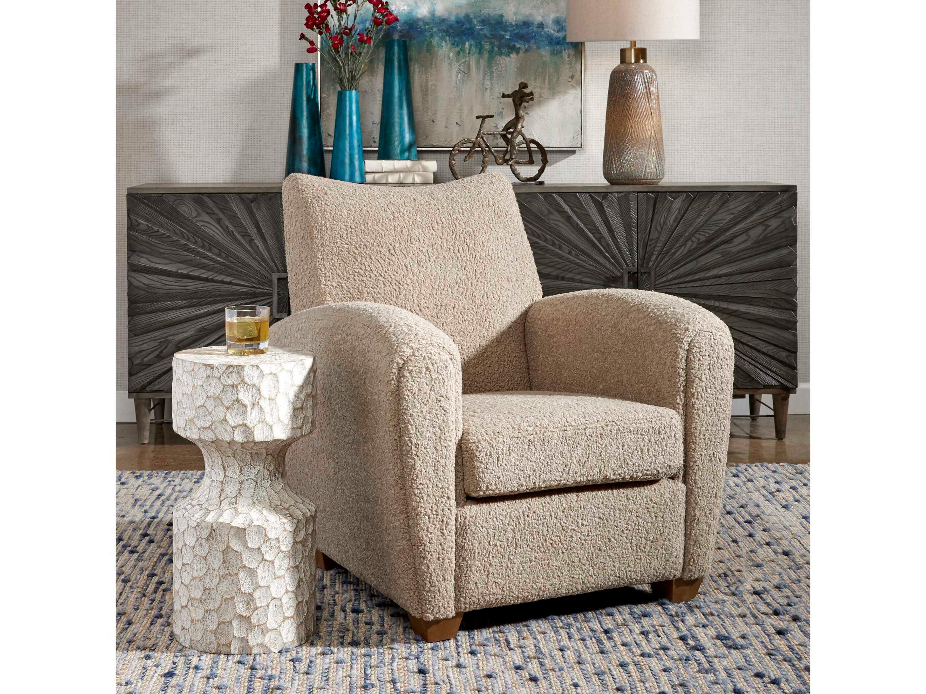Uttermost Teddy Tan Fabric Accent Chair
