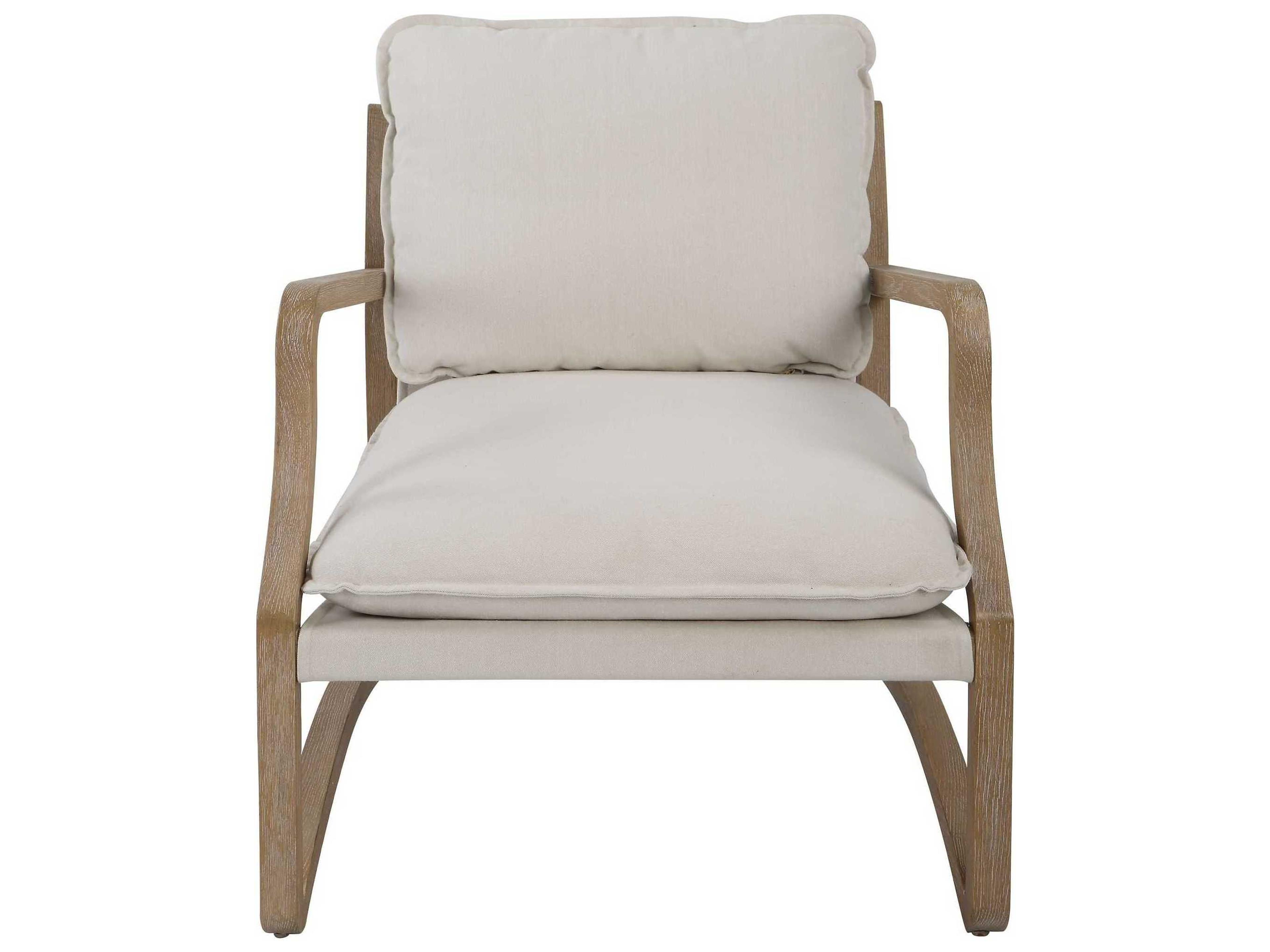 Uttermost Melora Cream Fabric Accent Chair