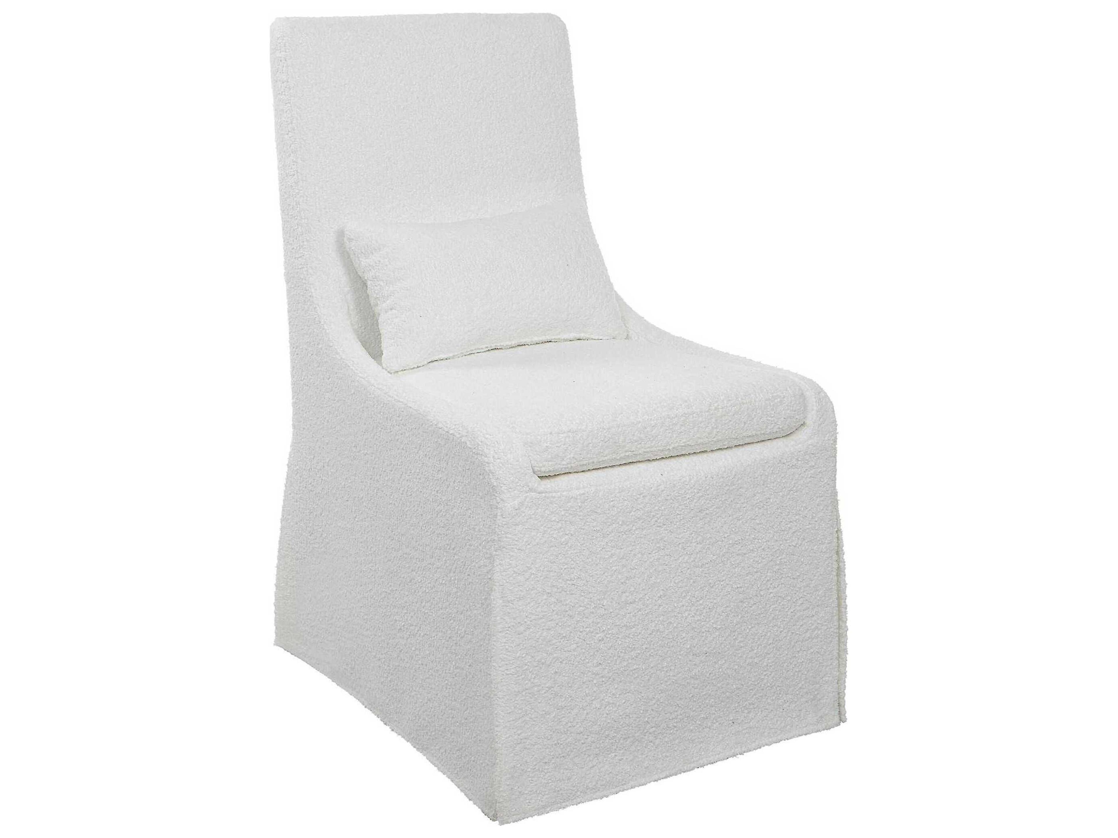 Coley Ply Wood White Upholstered Side Dining Chair