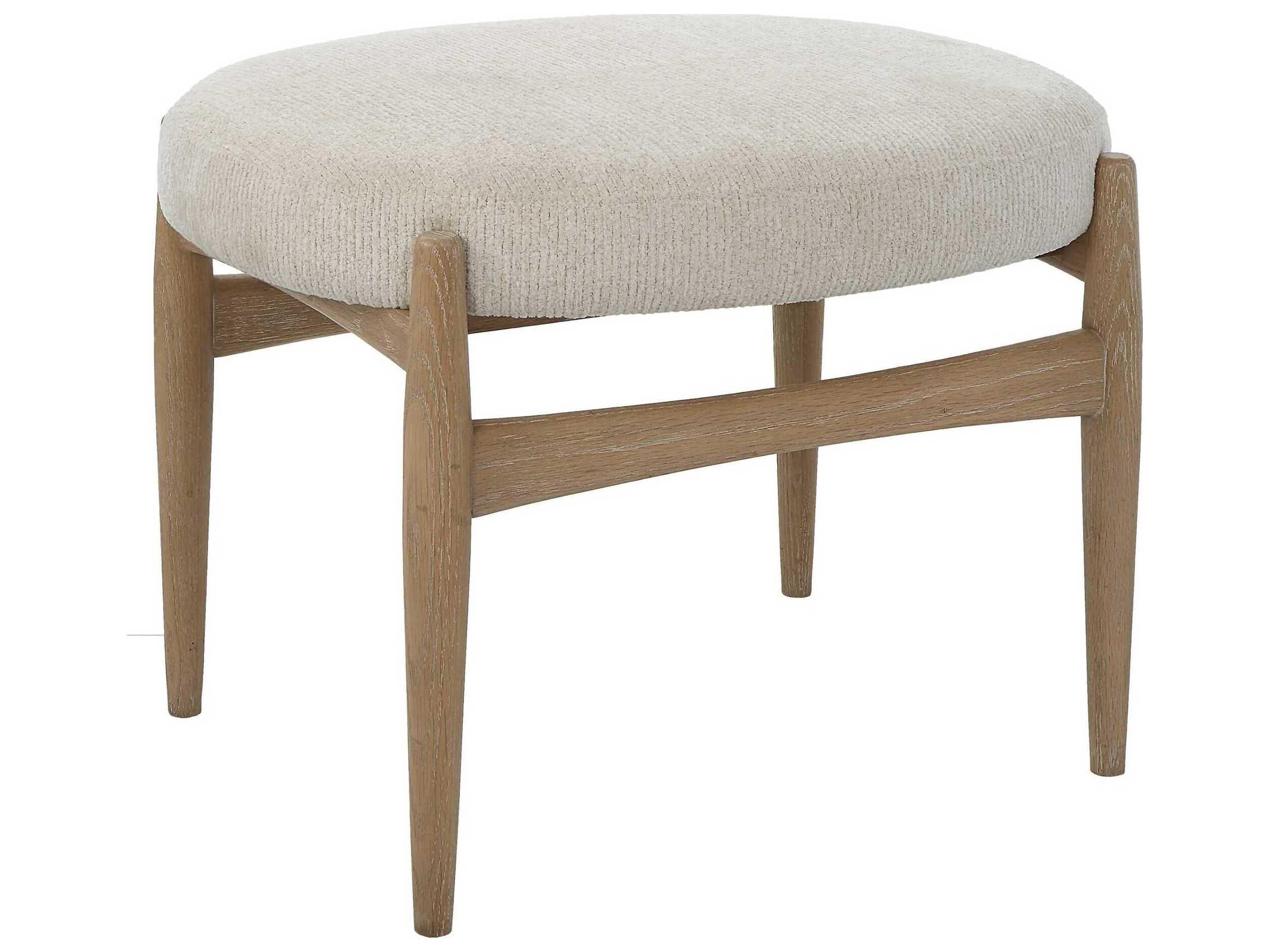 Uttermost Natural Brown Upholstered Accent Bench
