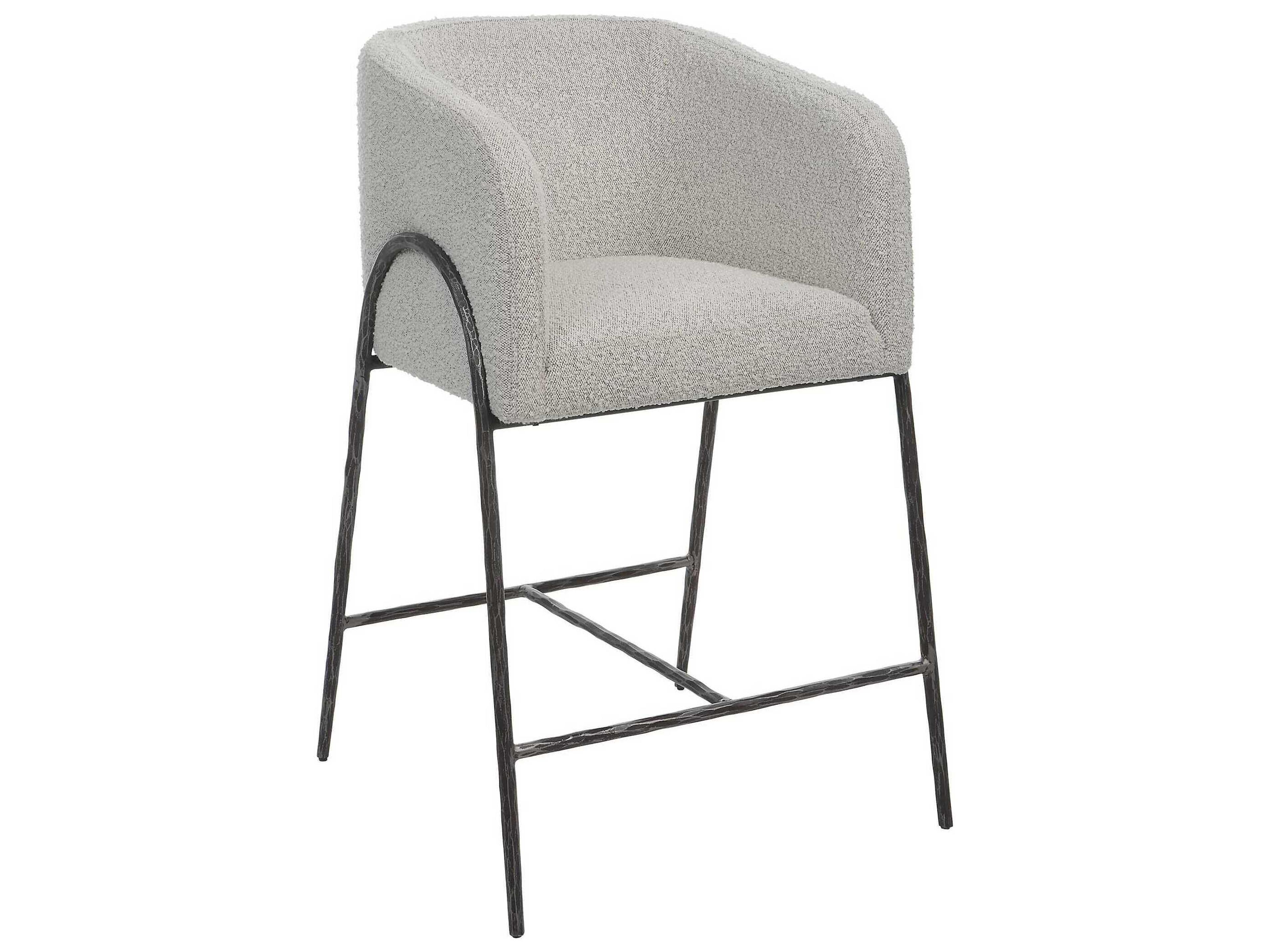 Jacobson Upholstered Aged Black Counter Stool
