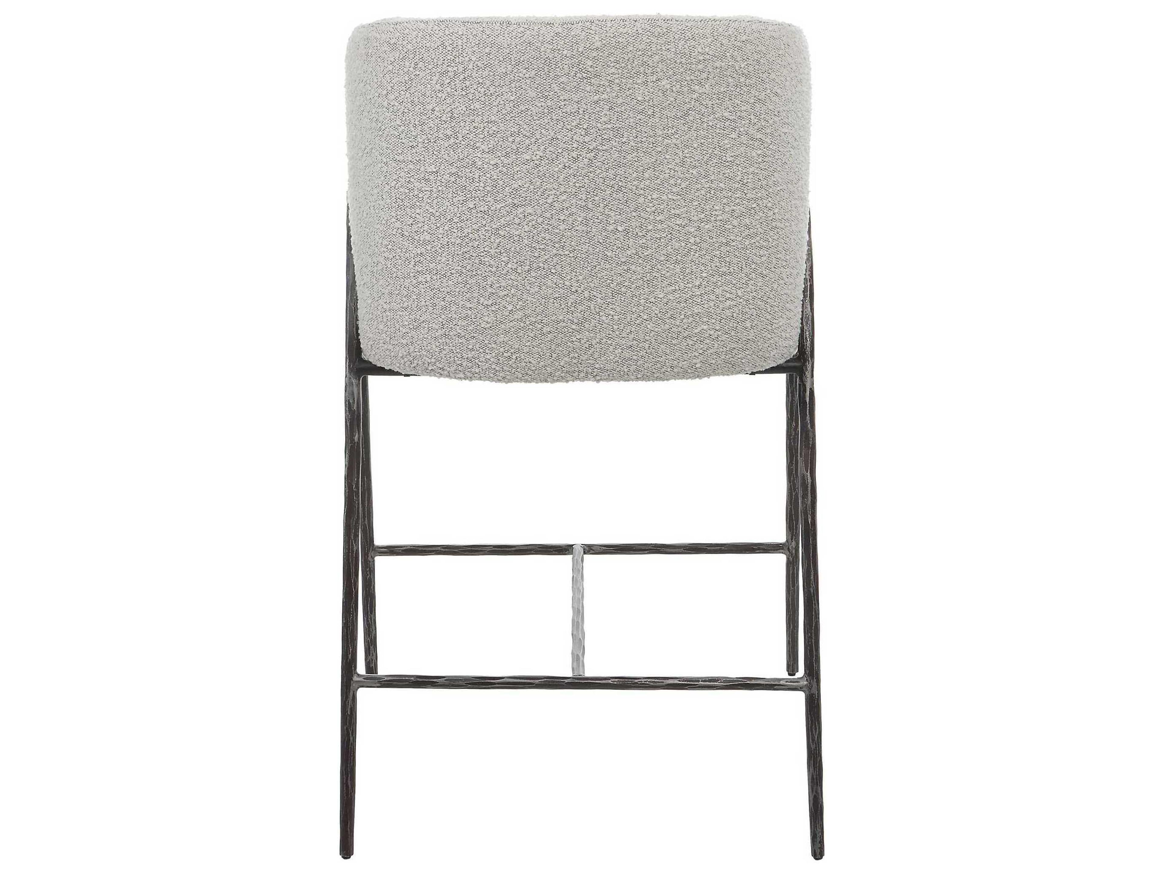 Uttermost Jacobson Upholstered Aged Black Counter Stool