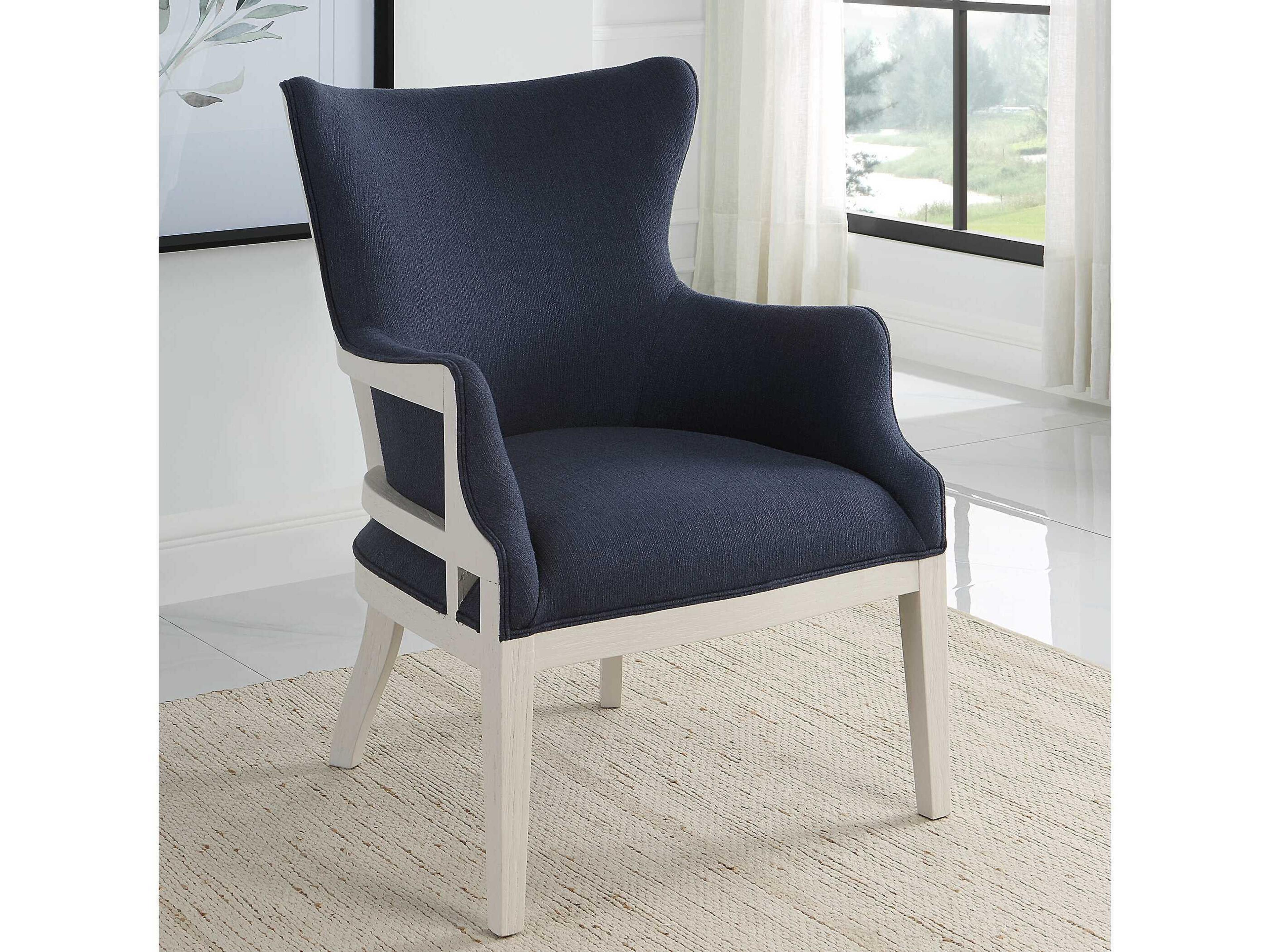Uttermost Gordonston Blue Fabric Accent Chair