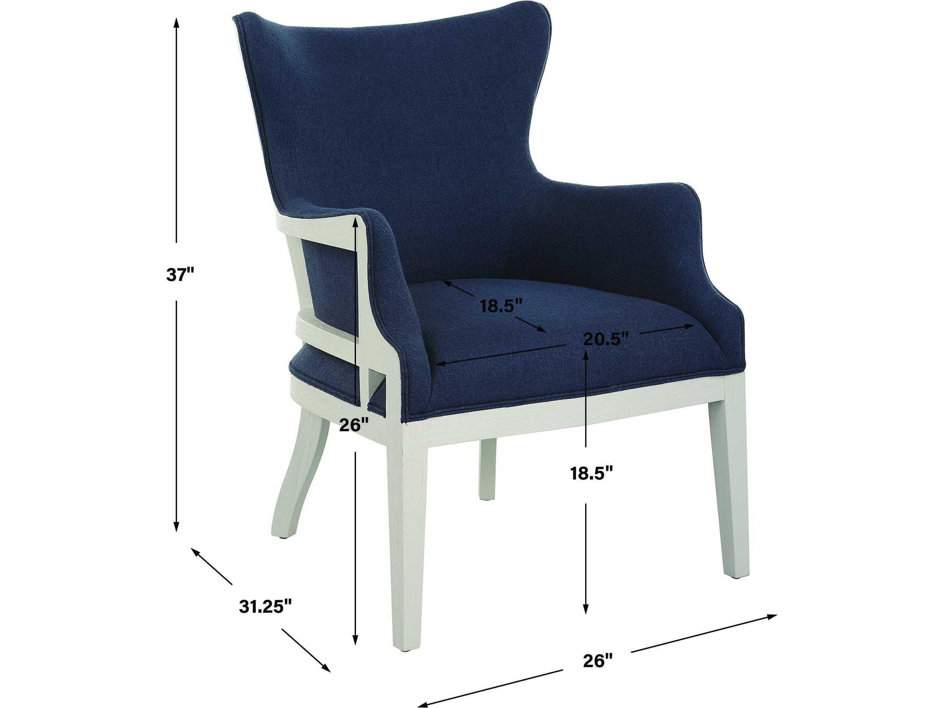 Uttermost Gordonston Blue Fabric Accent Chair