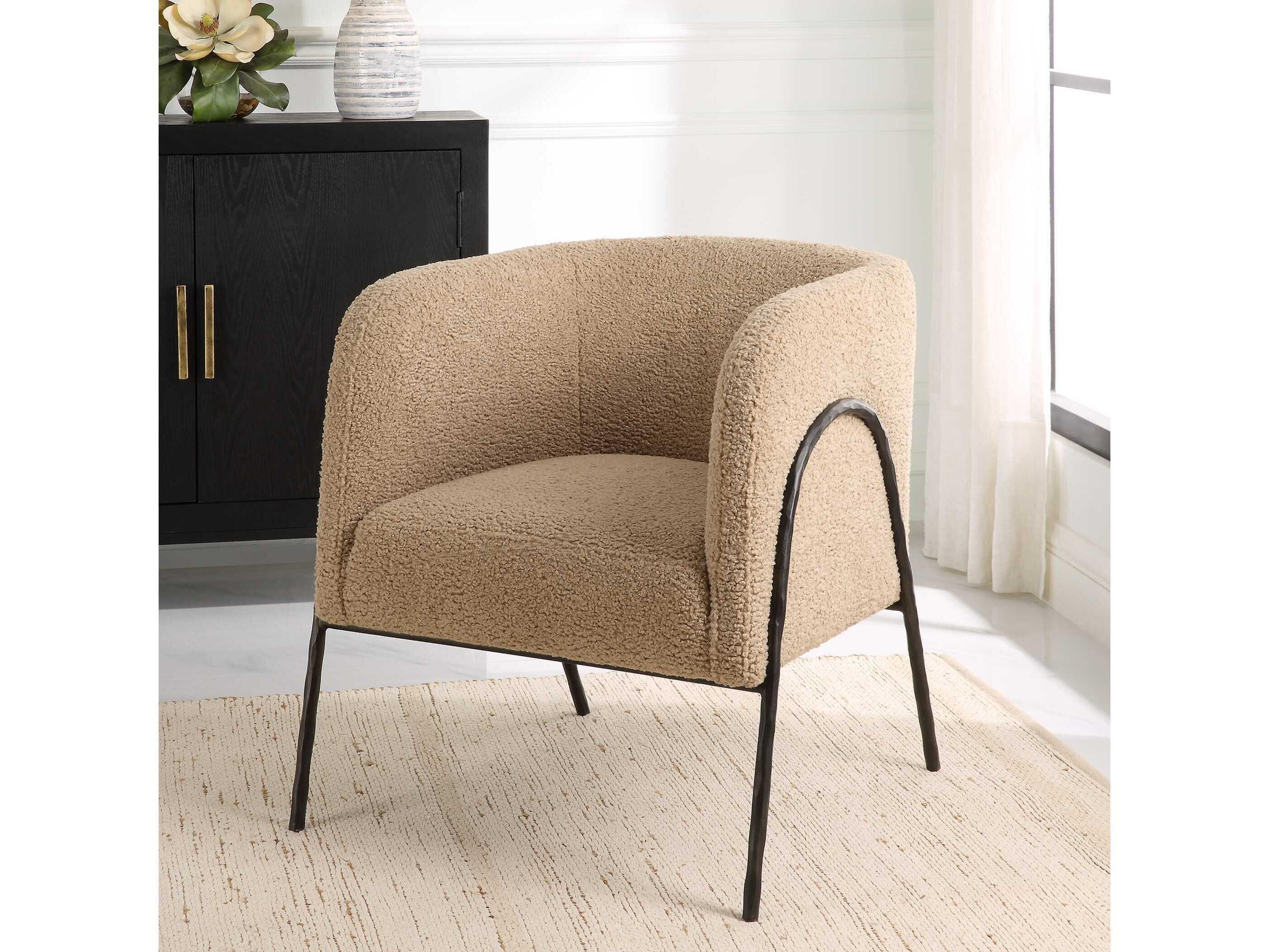 Uttermost Jacobsen Brown Fabric Accent Chair