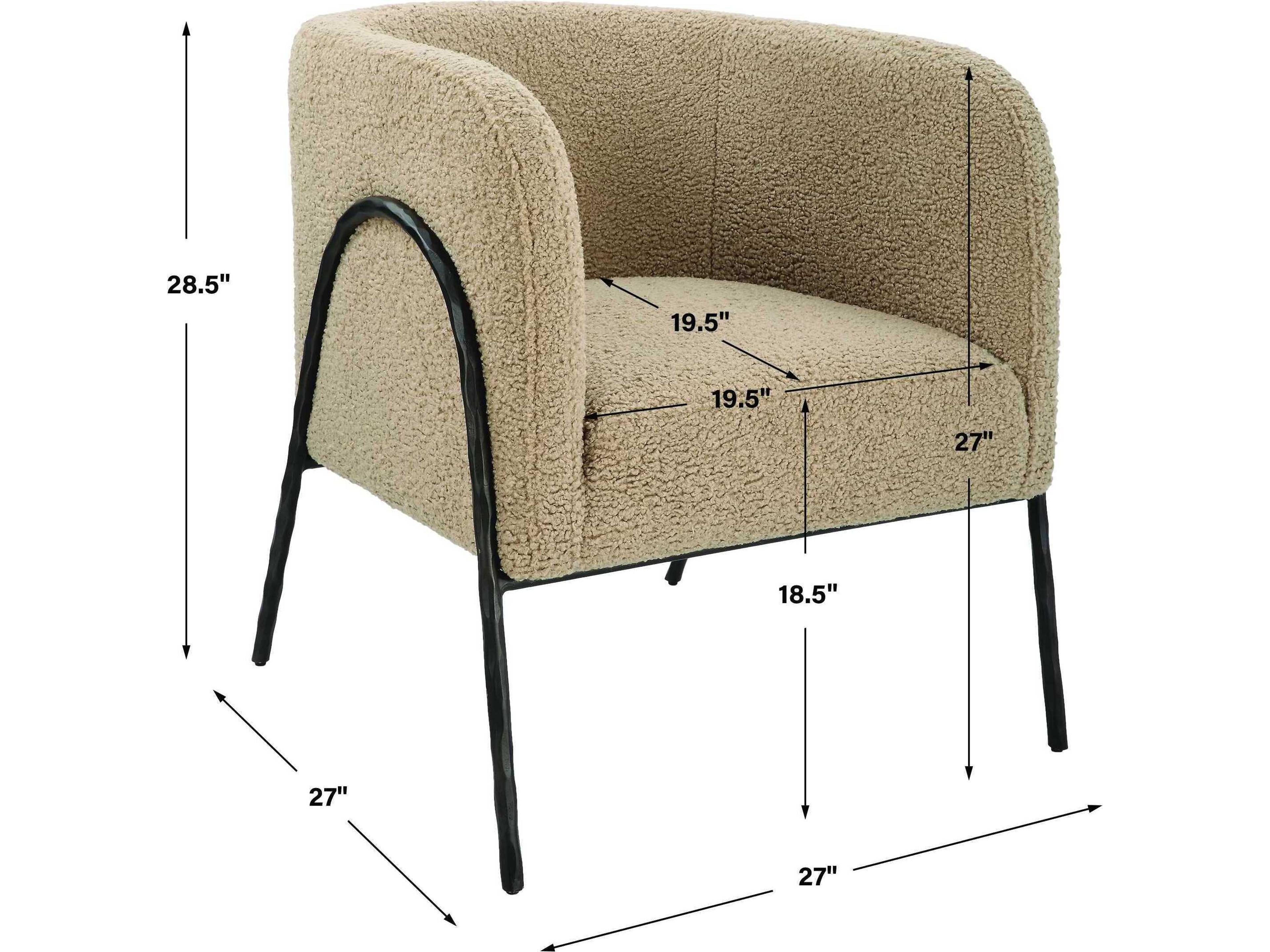 Uttermost Jacobsen Brown Fabric Accent Chair