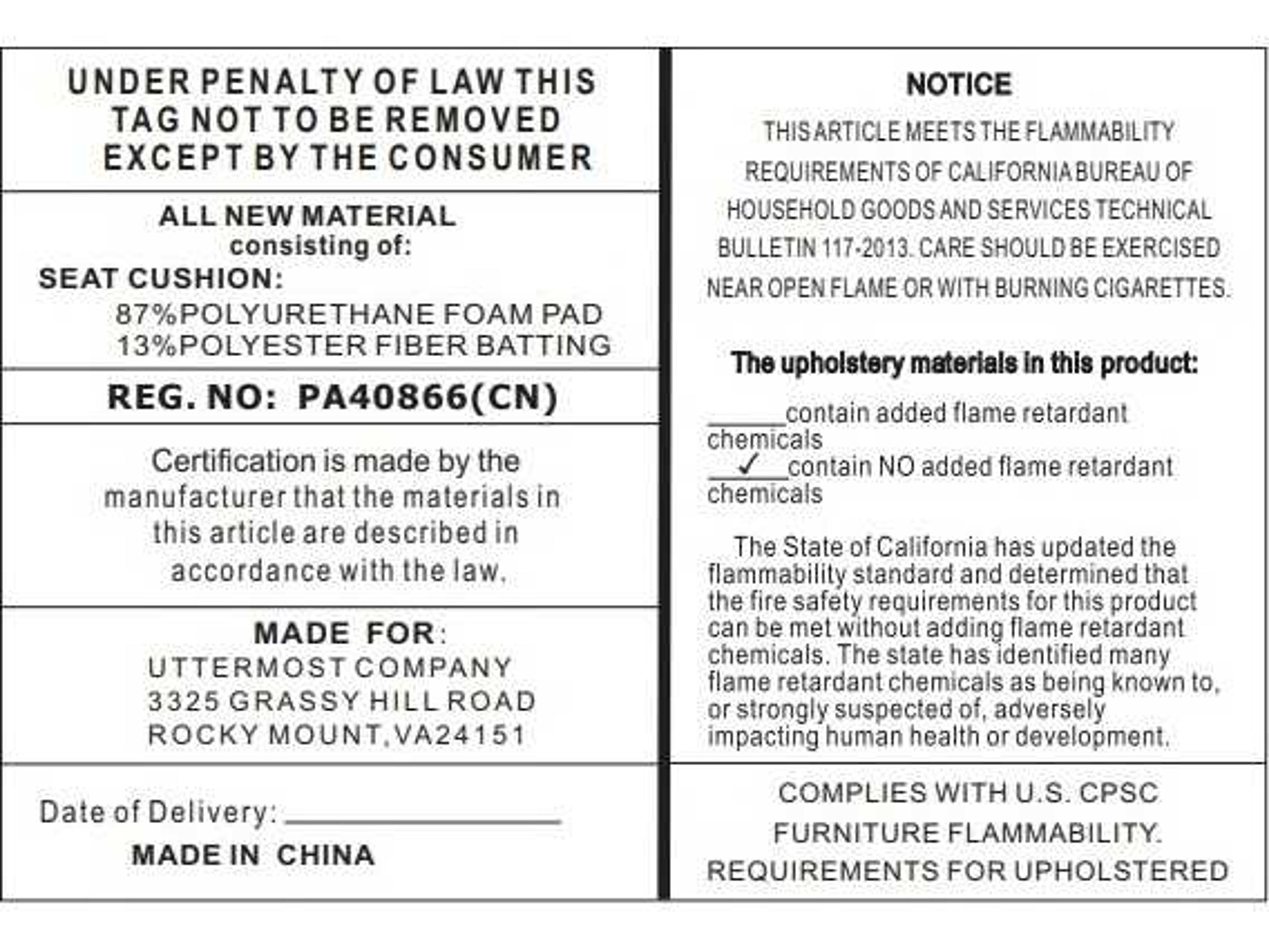 Uttermost White Natural Brown Upholstered Accent Bench