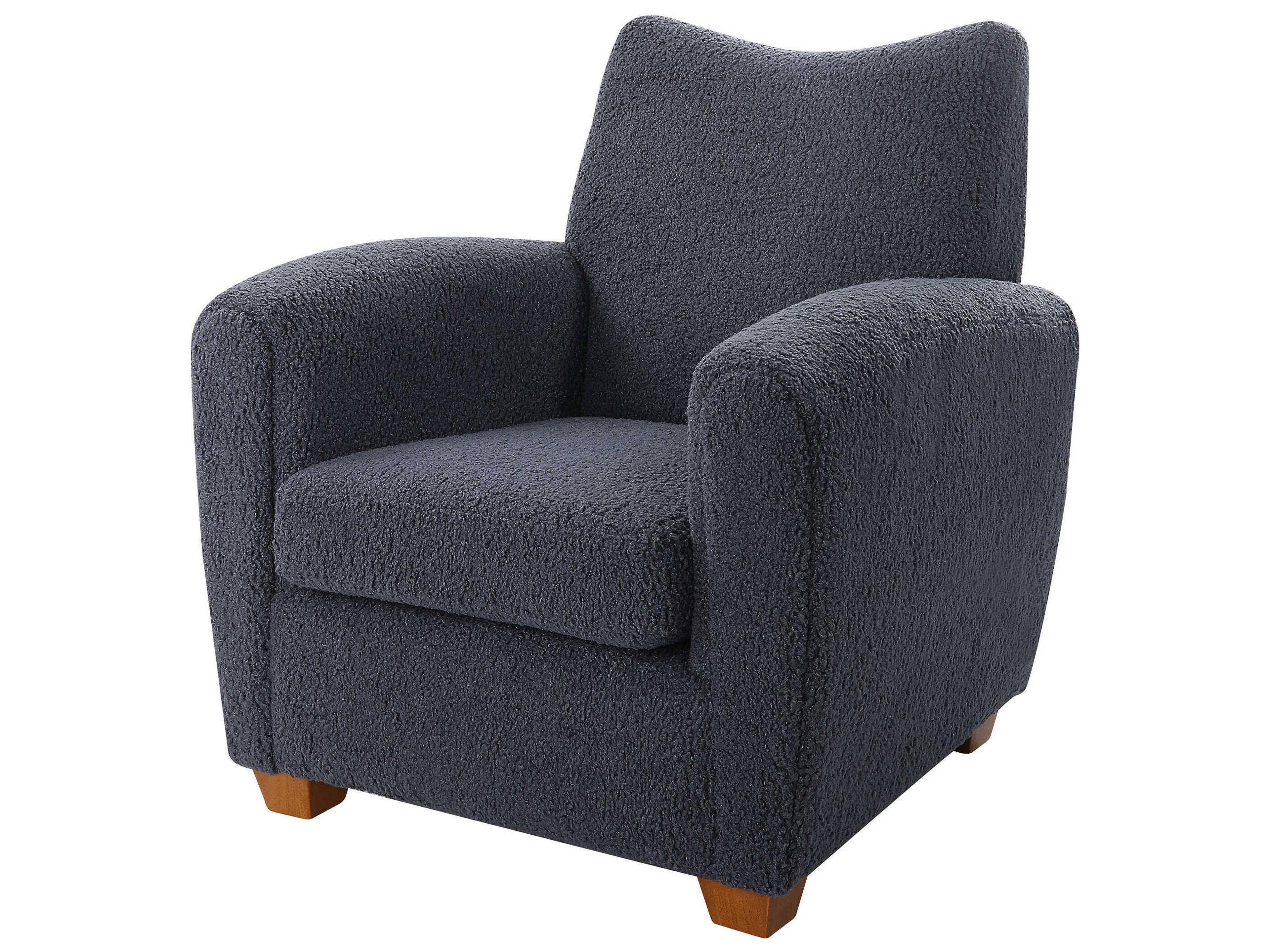 Uttermost Teddy Slate Grey Fabric Accent Chair