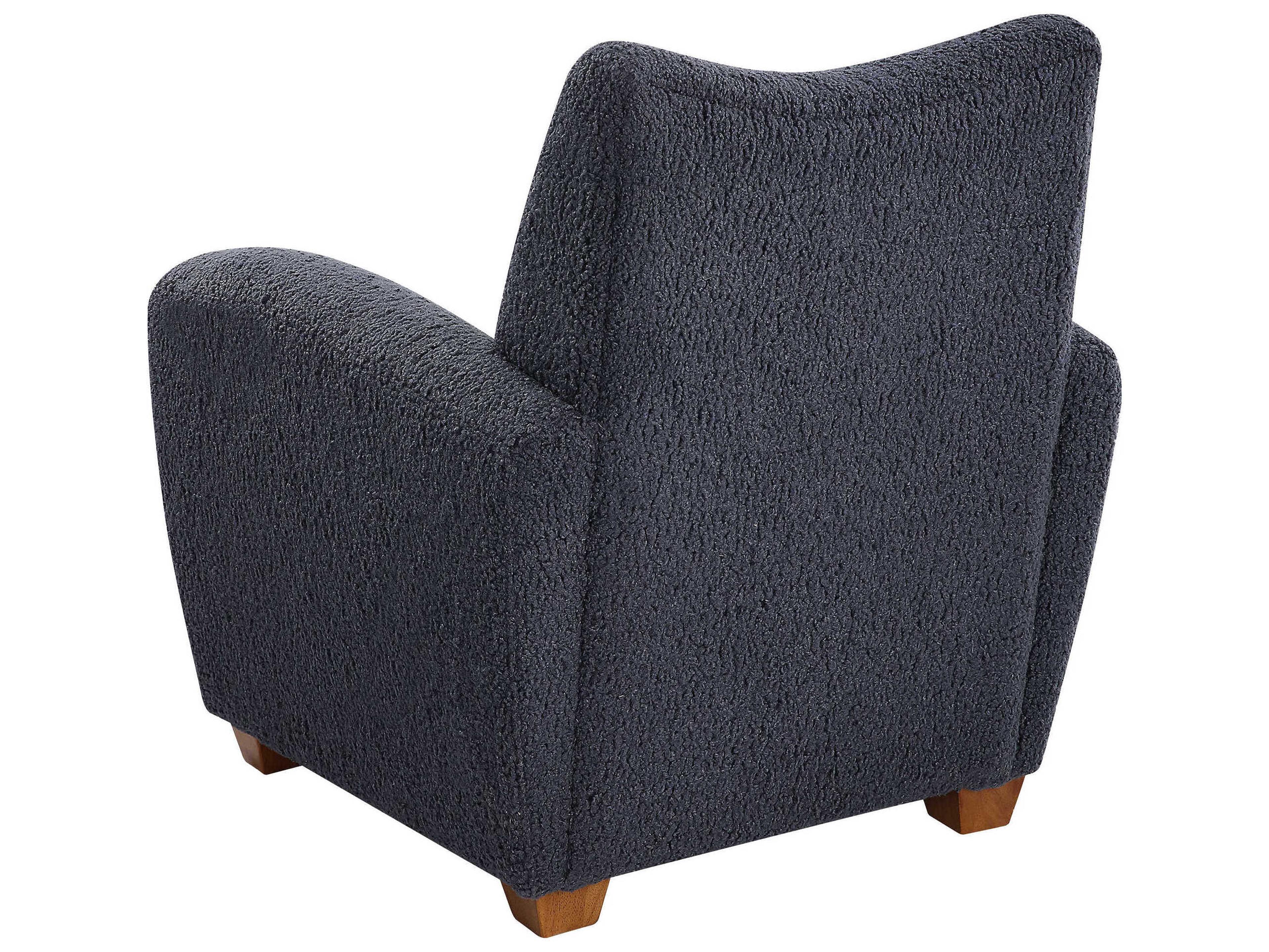 Uttermost Teddy Slate Grey Fabric Accent Chair