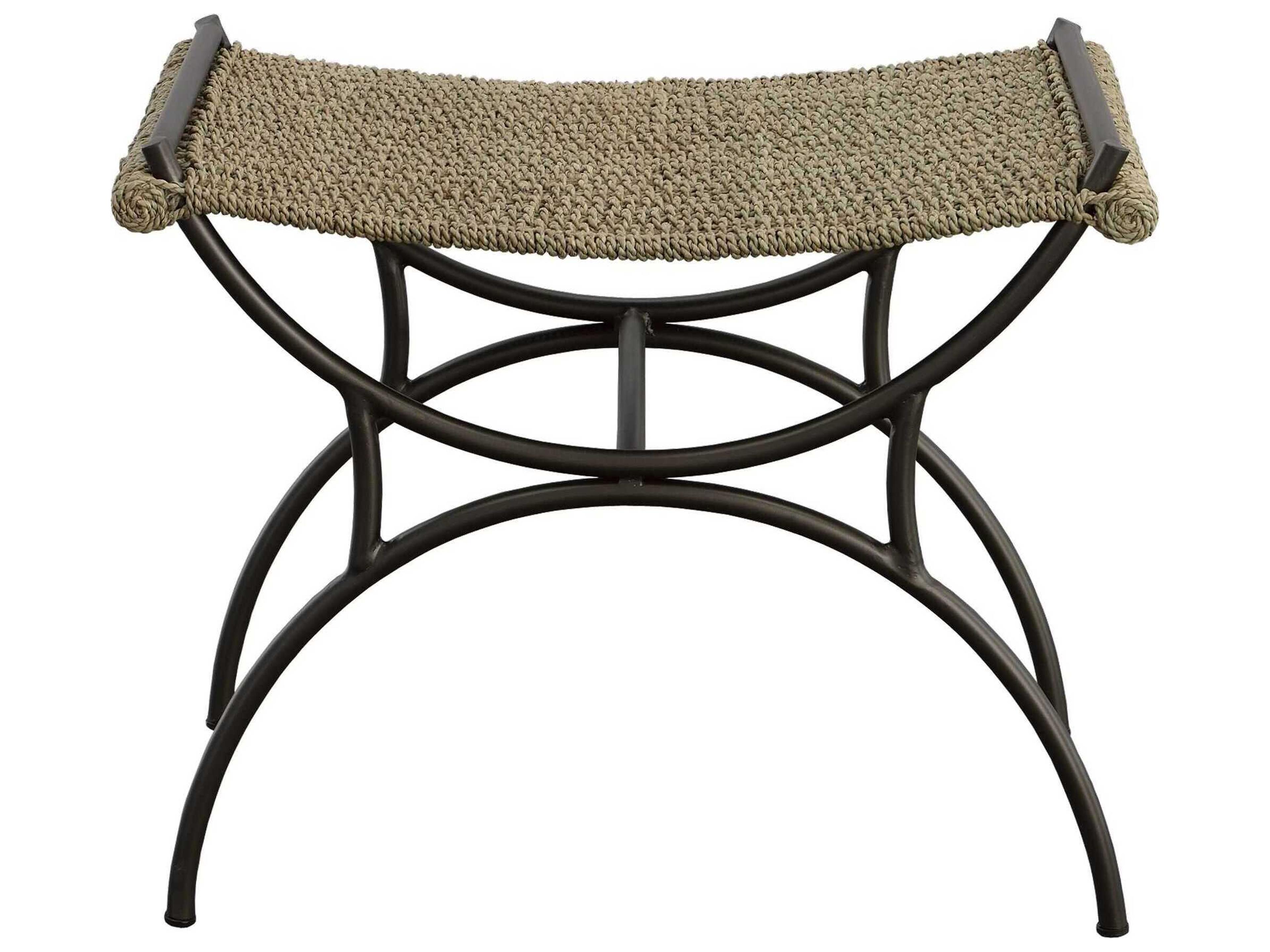 Uttermost Brushed Gunmetal Black Accent Bench