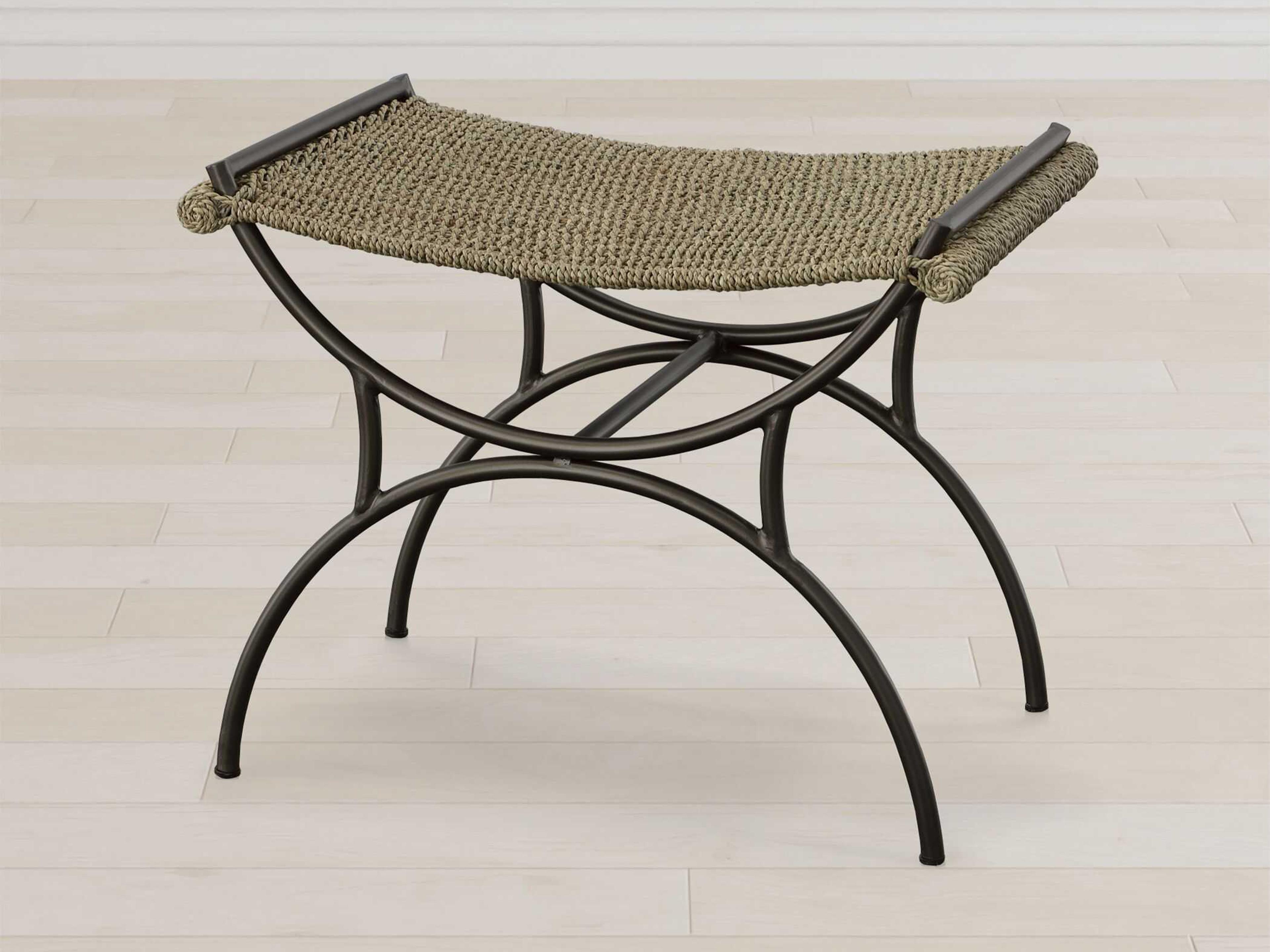 Uttermost Brushed Gunmetal Black Accent Bench