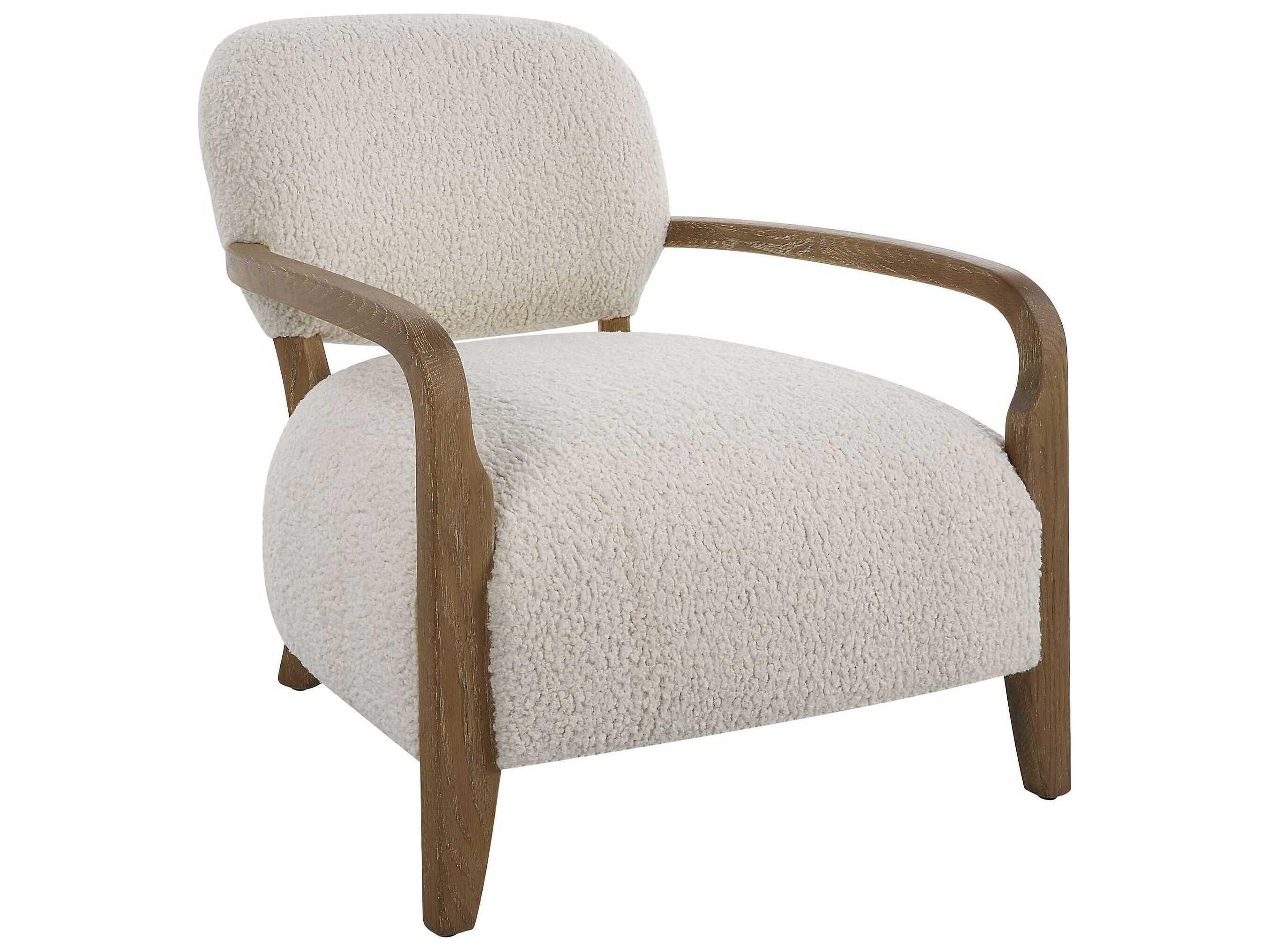 Uttermost Telluride White Fabric Accent Chair
