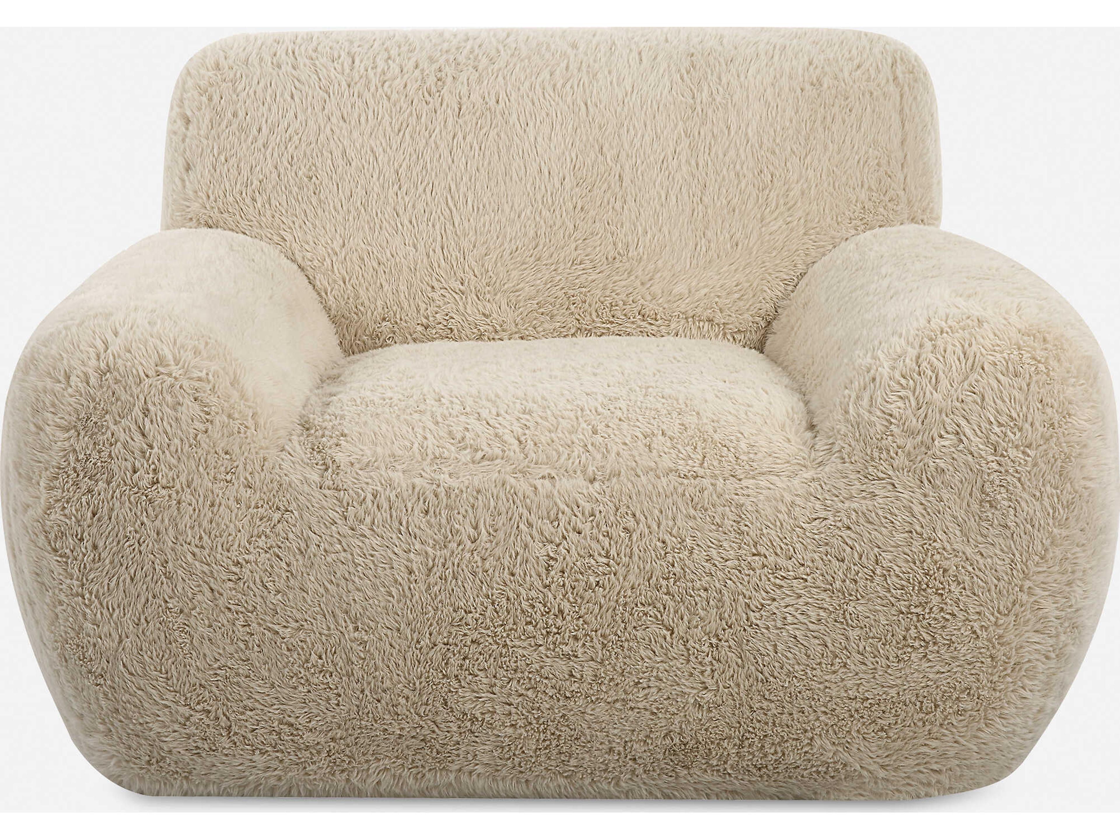 Abide Beige Fabric Accent Chair