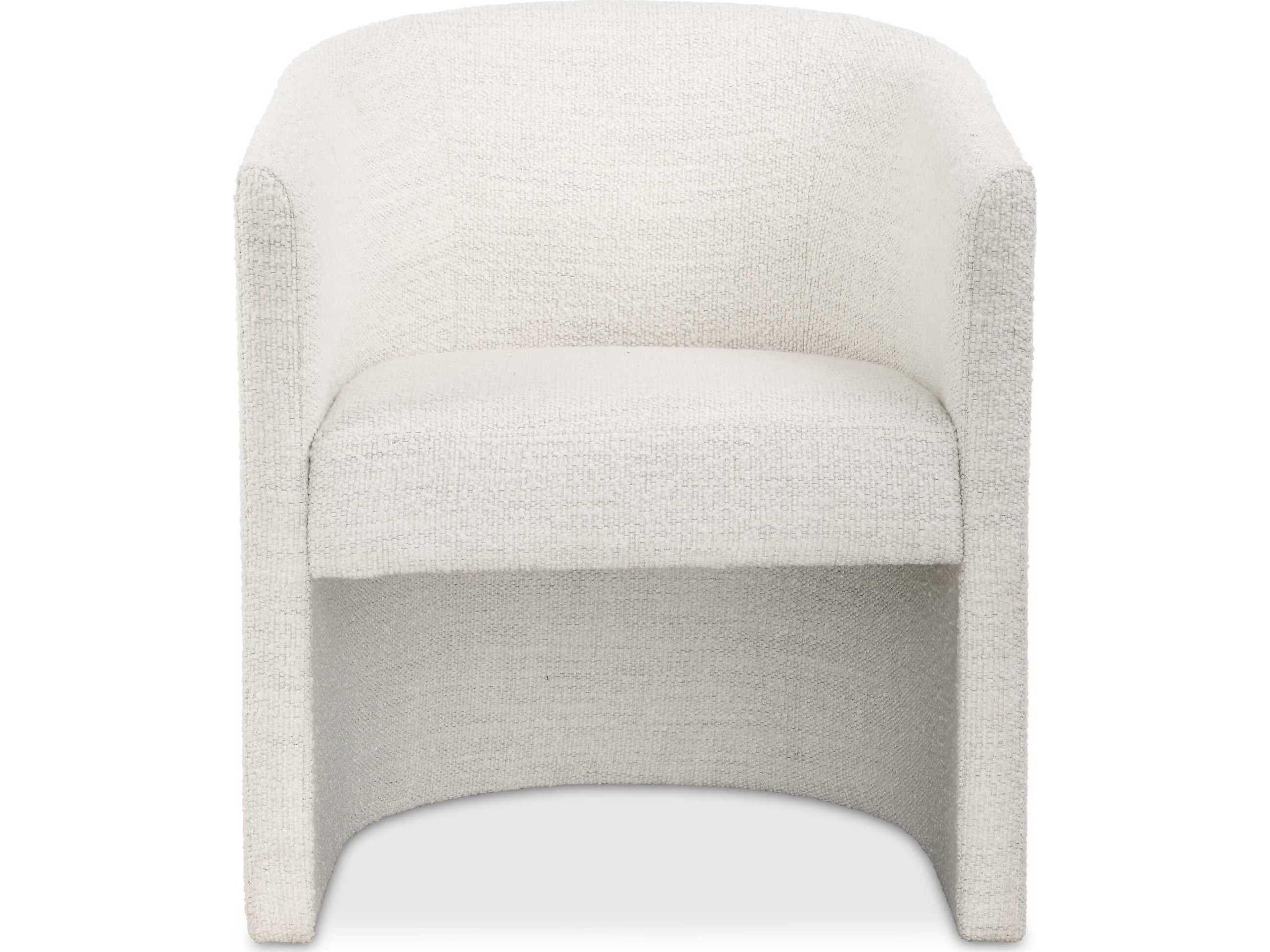 Encompass White Upholstered Arm Dining Chair