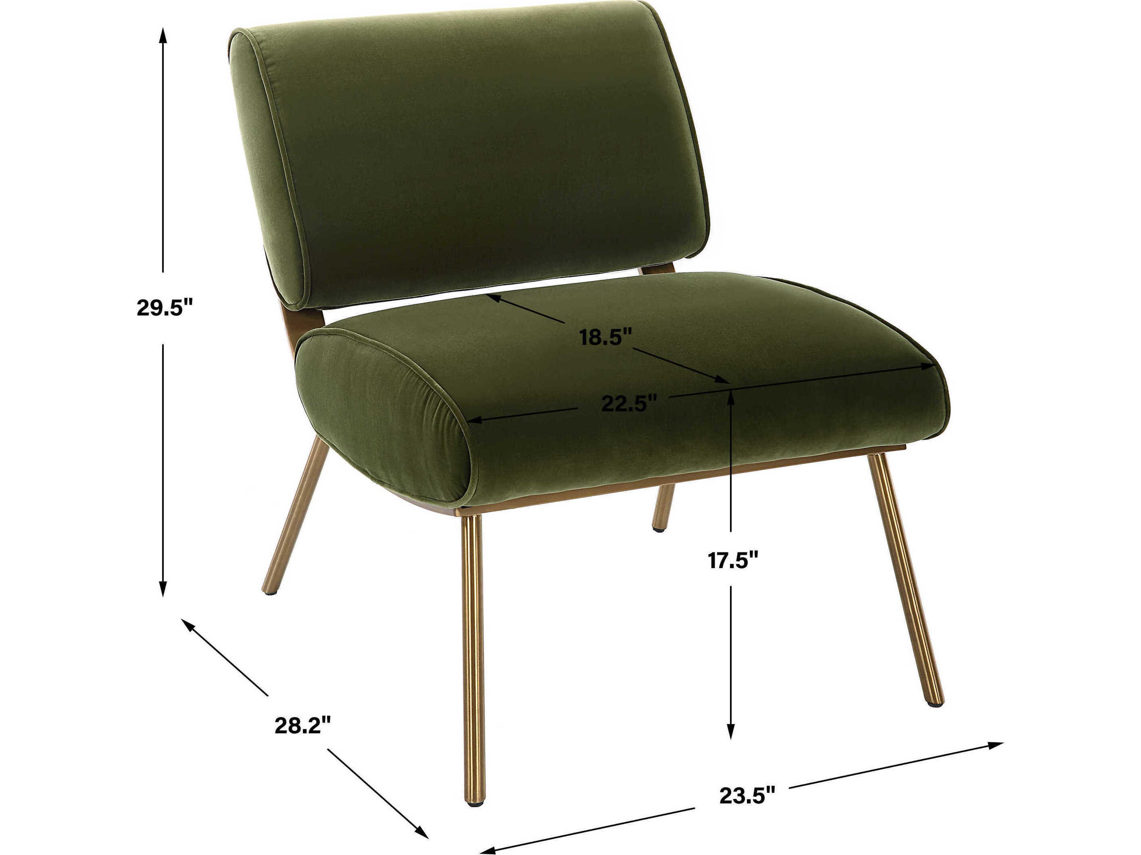 Uttermost Knoll Green Fabric Accent Chair