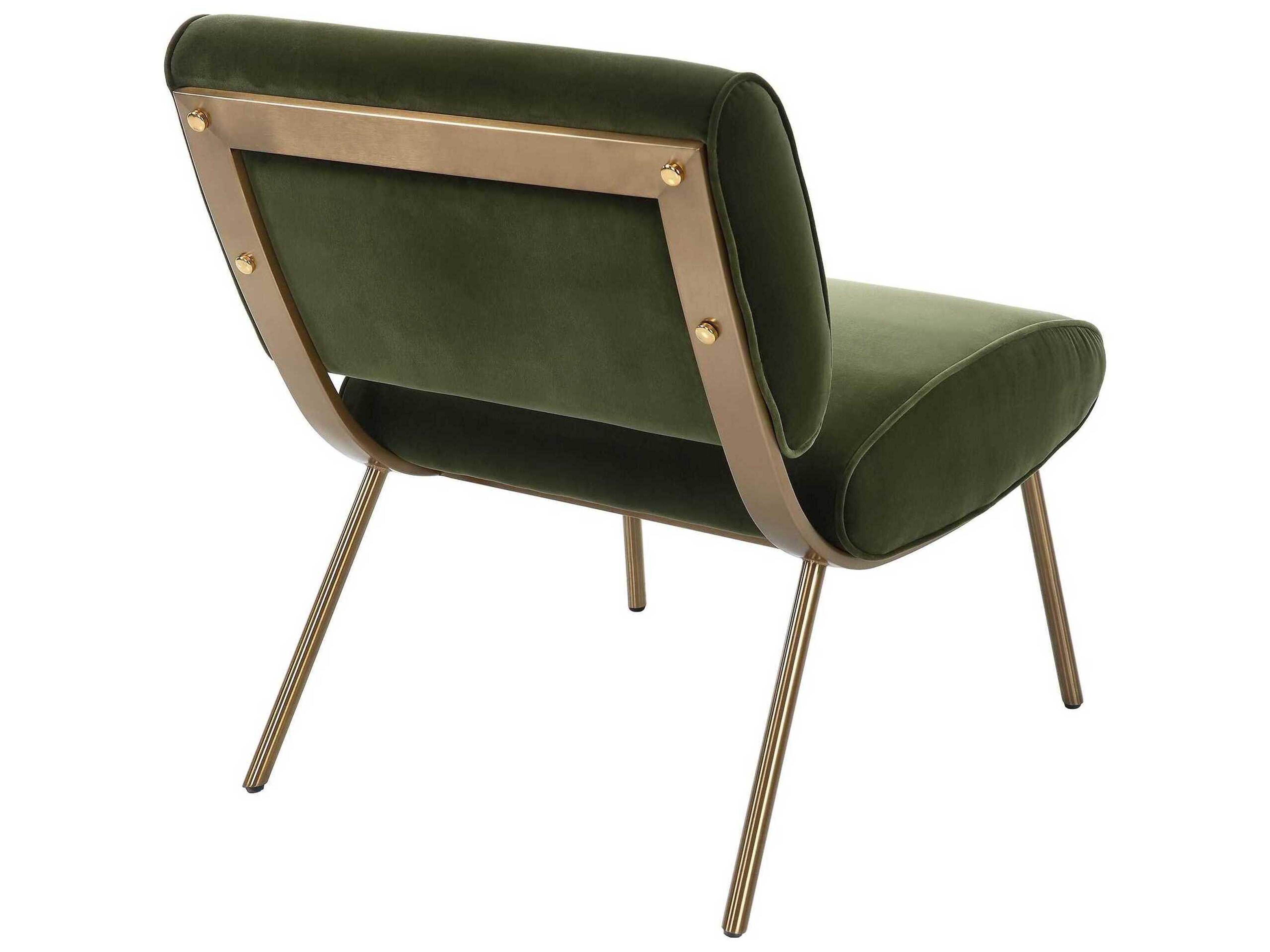 Uttermost Knoll Green Fabric Accent Chair