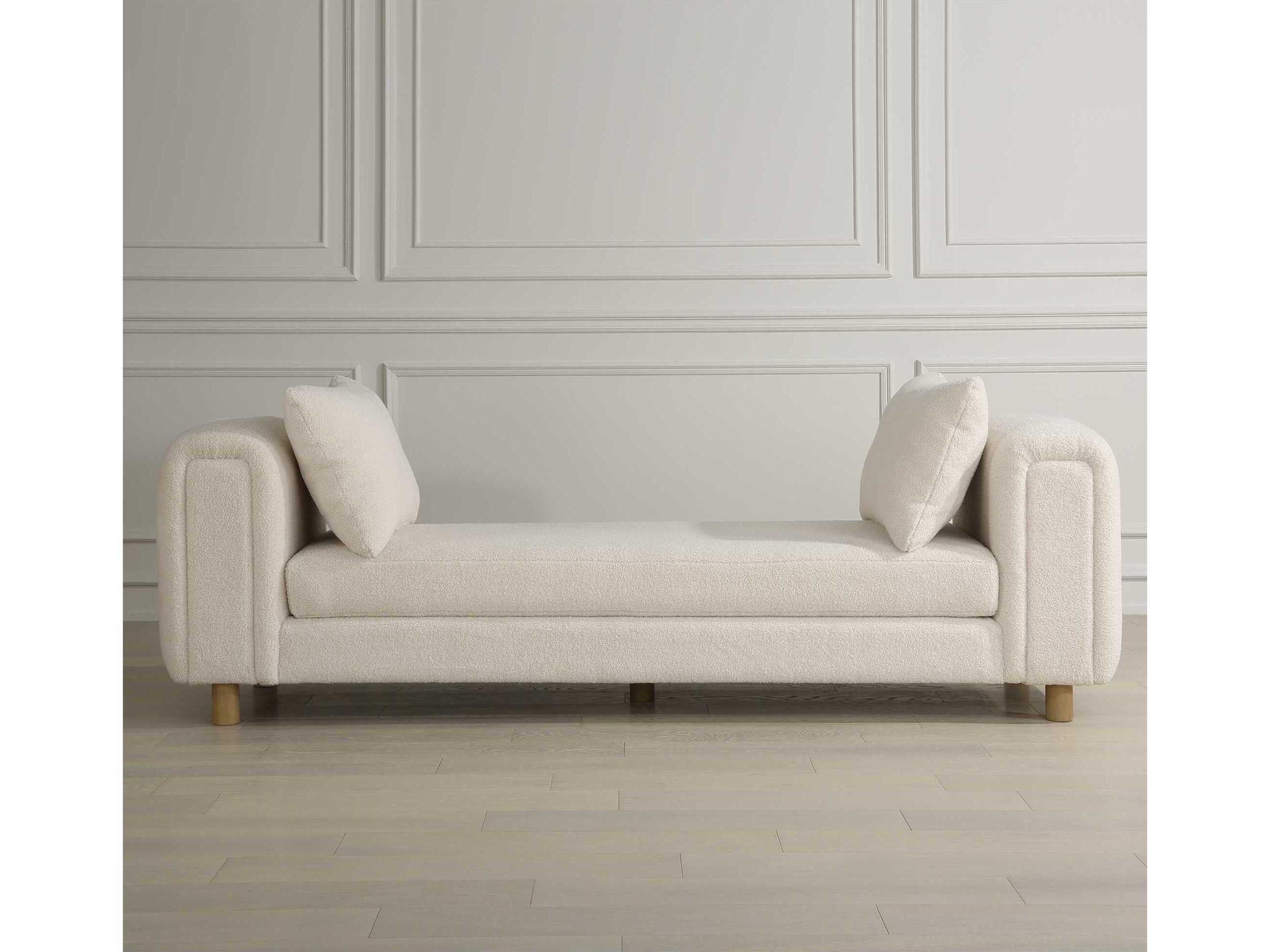 Uttermost Repose Ivory White Upholstered Accent Bench