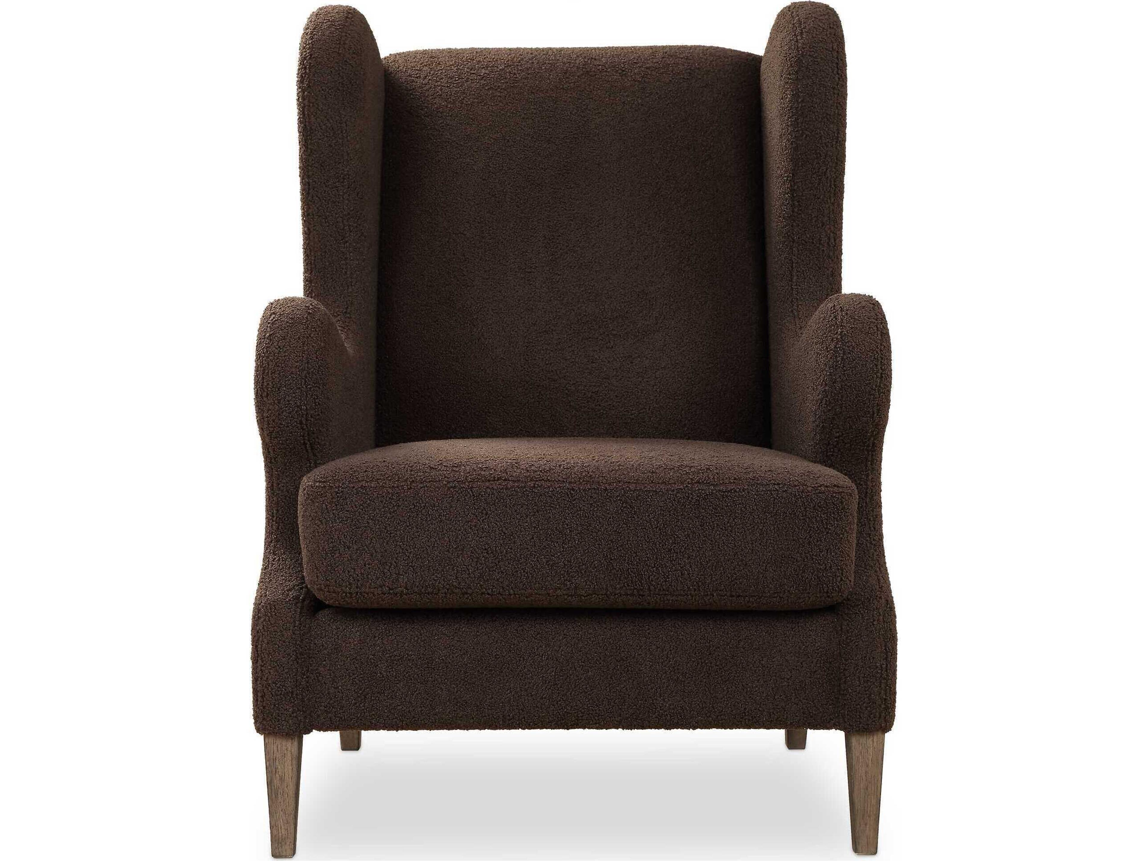 Serpentine Brown Fabric Accent Chair