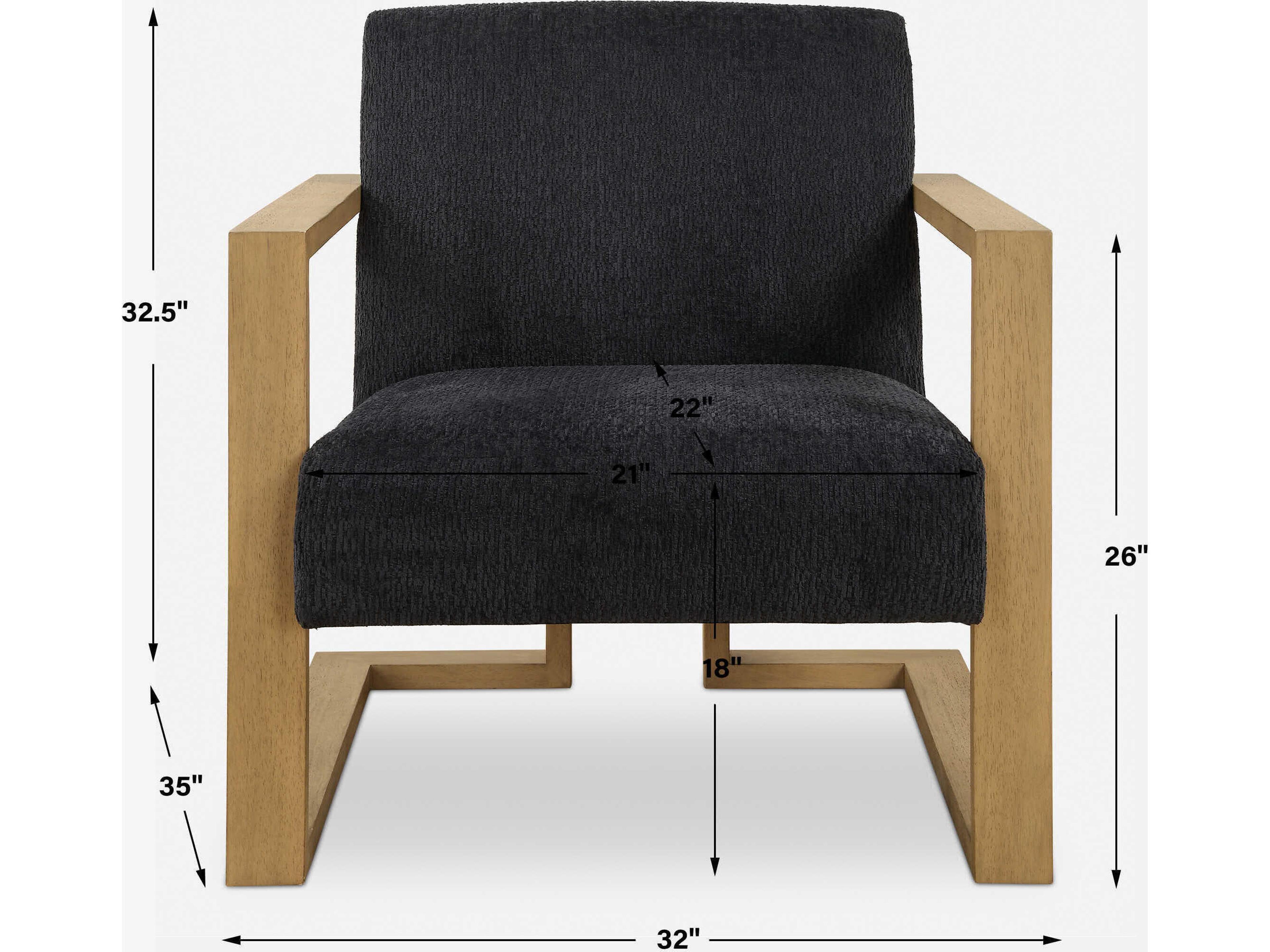 Uttermost Suspend Blue Fabric Accent Chair