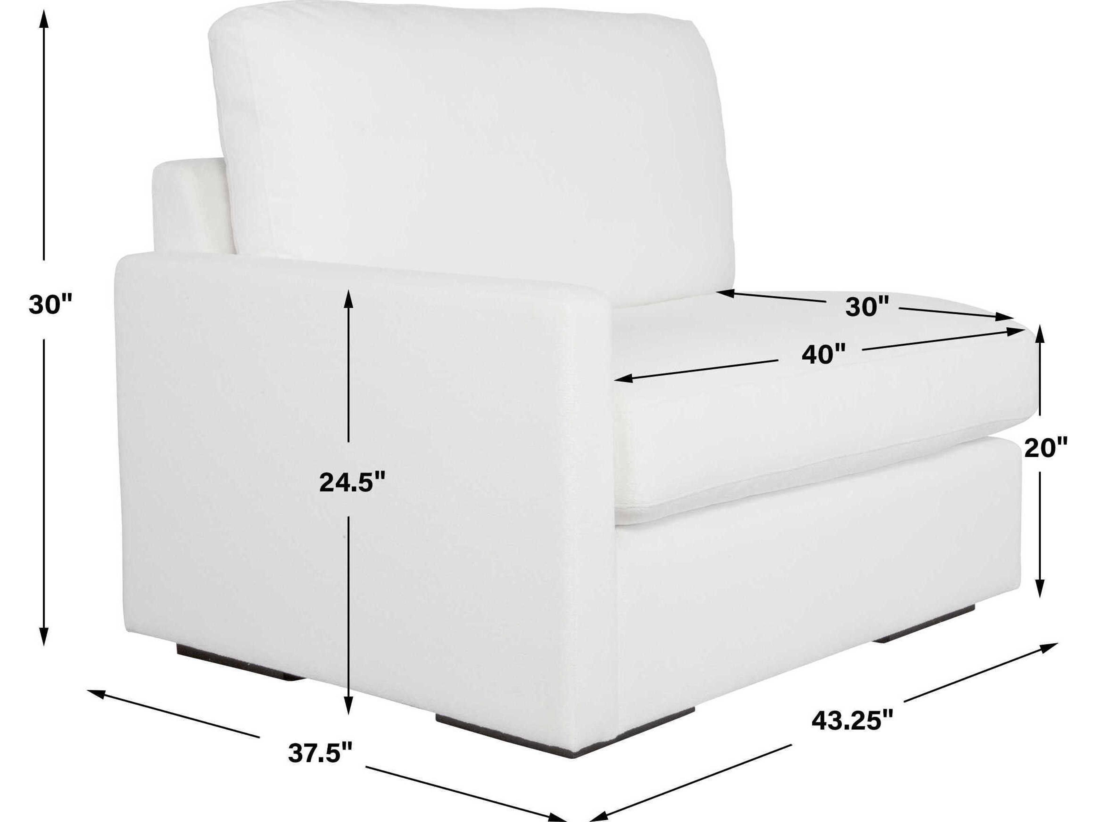 Uttermost Refuge Arctic White Upholstered Modular