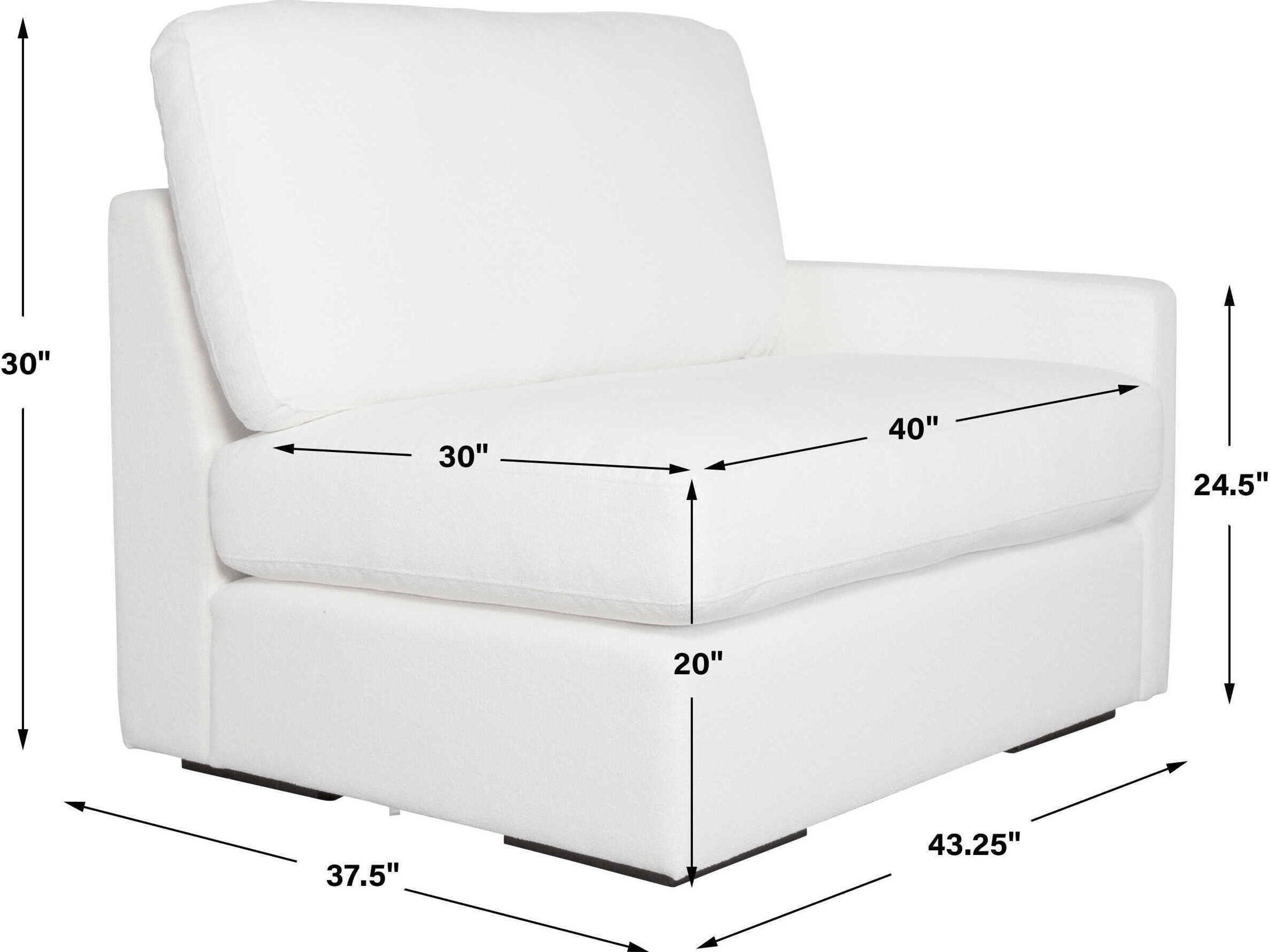 Uttermost Refuge Arctic White Upholstered Modular