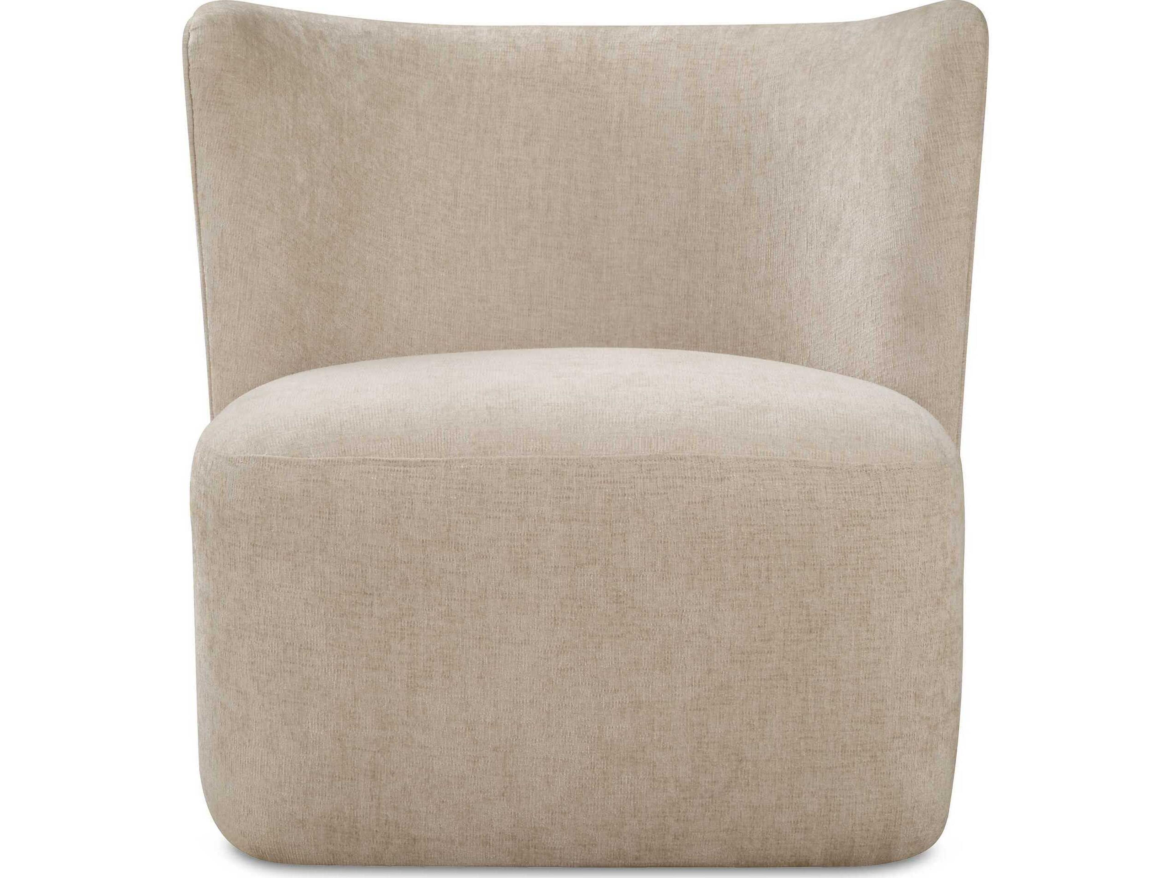 Outlook Swivel Beige Accent Chair