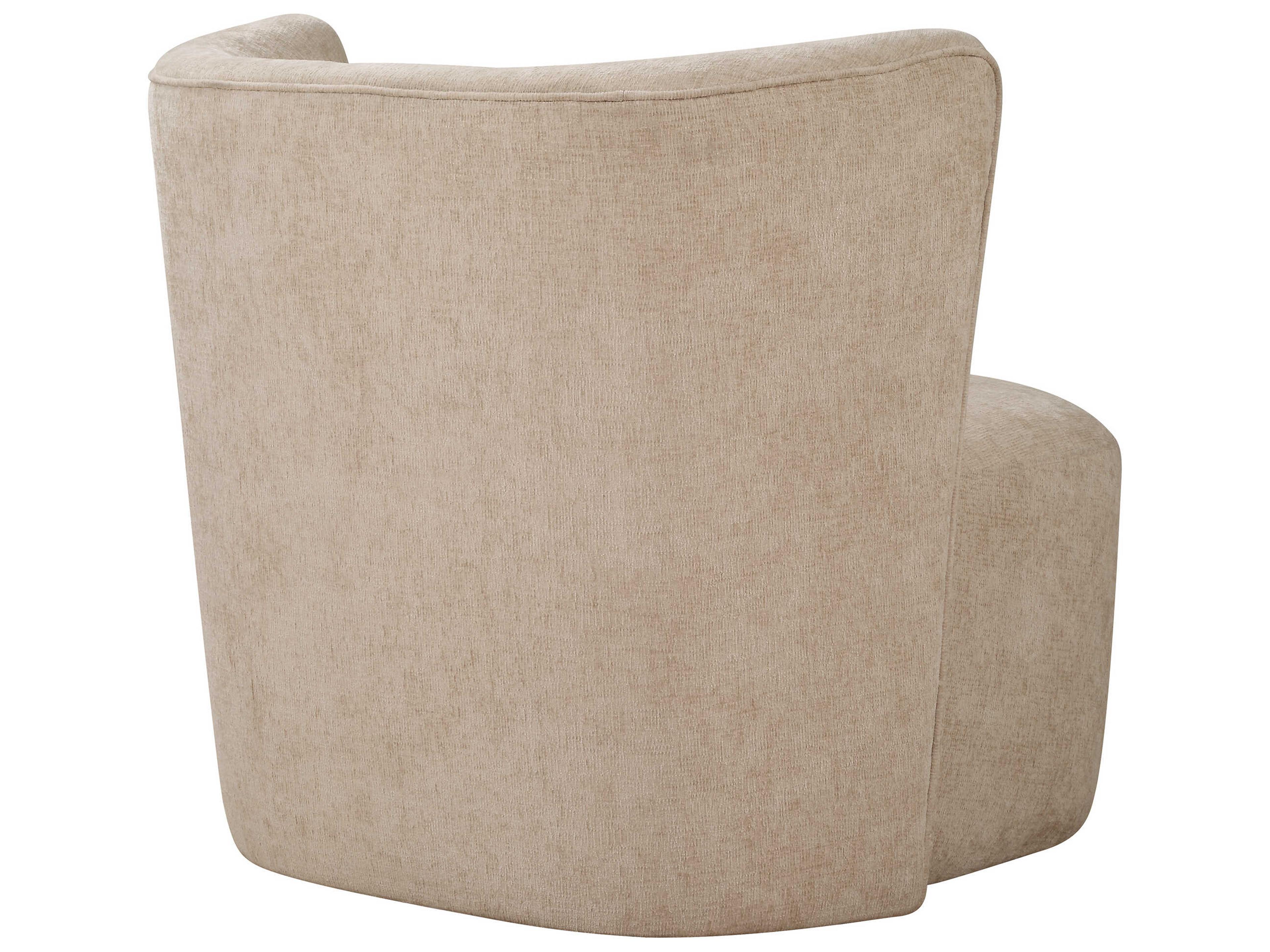 Uttermost Outlook Swivel Beige Accent Chair