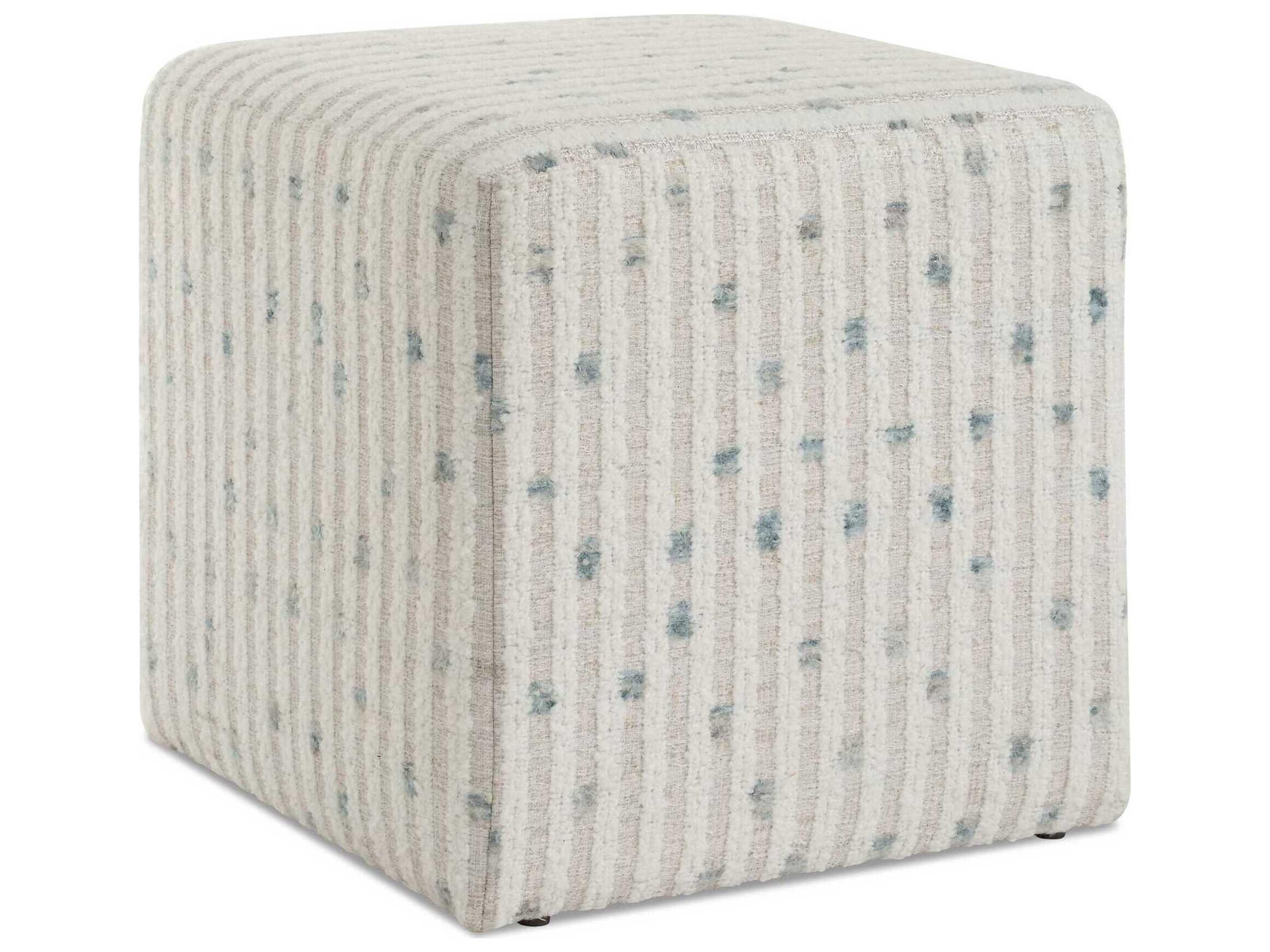 Joie White Upholstered Ottoman